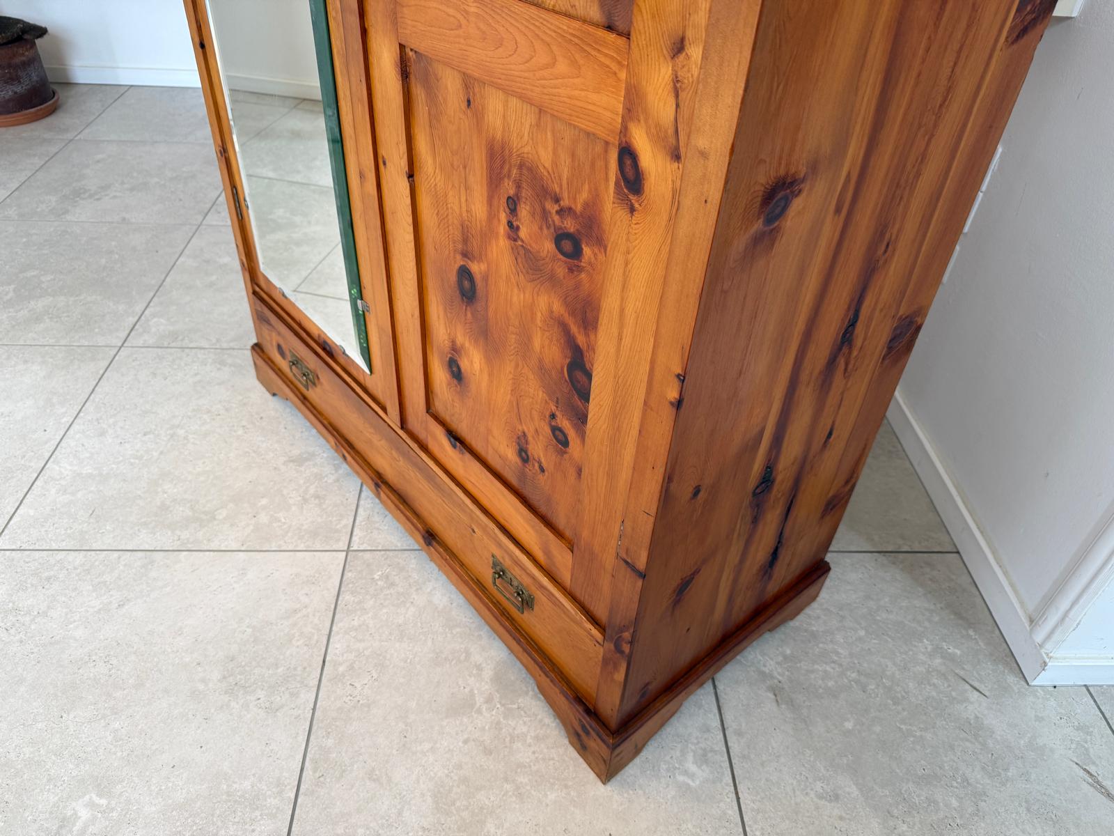 Zirbenholz Schrank Kasten Bauerschrank Kleiderkasten Spiegelschrank G1882