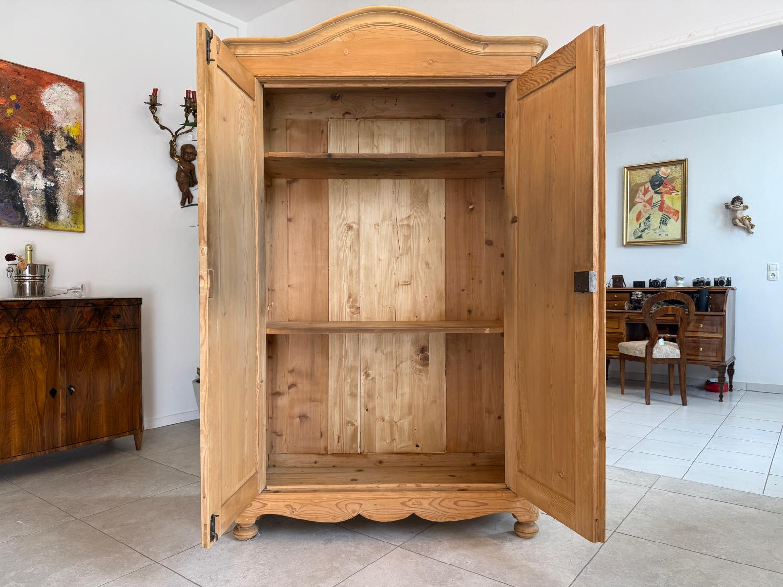 Originaler Gründerzeit Biedermeier Bauernschrank Naturholzschrank G2063