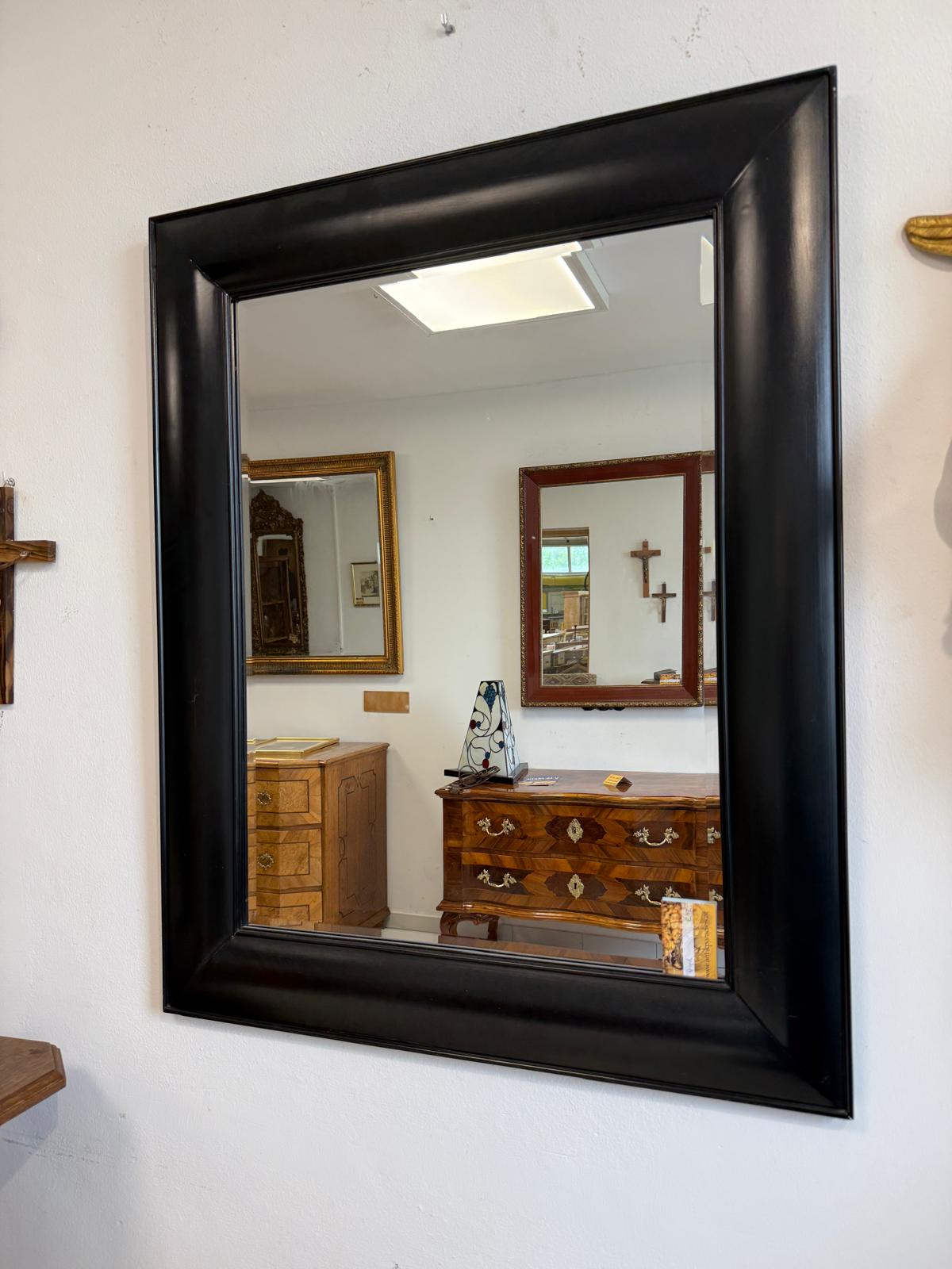 Wandspiegel schwarz Holz | Dekospiegel Elegant D2506
