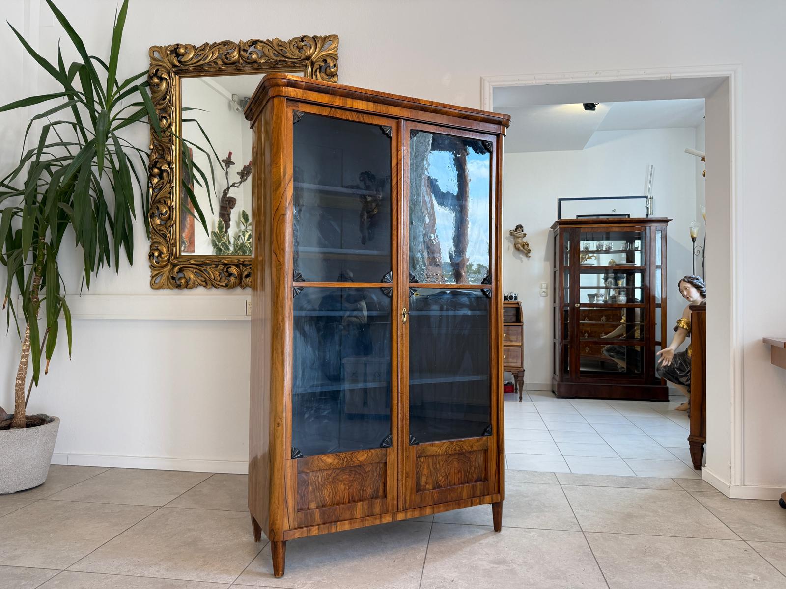 Originale Biedermeier Vitrine Bücherschrank Glasschrank G2145