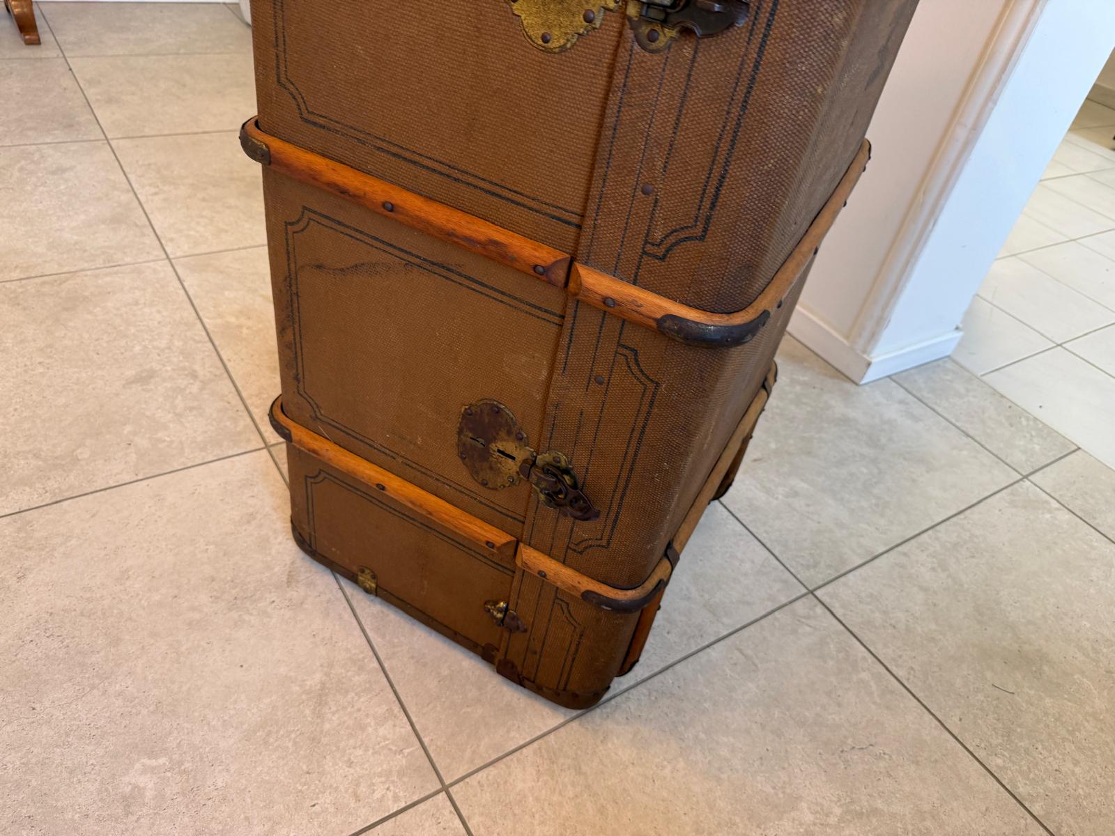 Historischer Reisekoffer / Seekoffer aus der Zeit um 1900 D1238