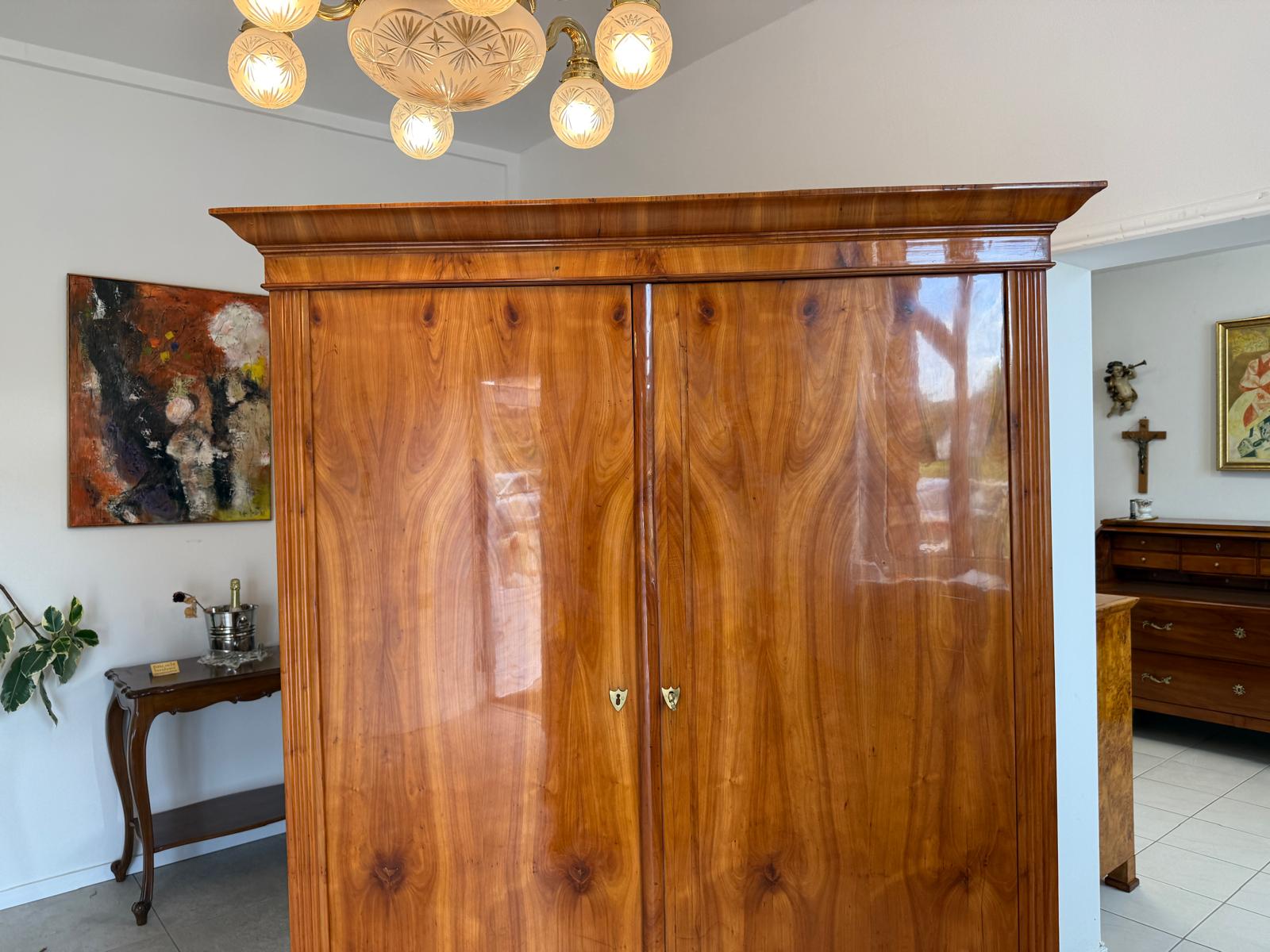 SALE Restaurierter Biedermeier Schrank Kirschholz Hallenschrank Antiquität G1827
