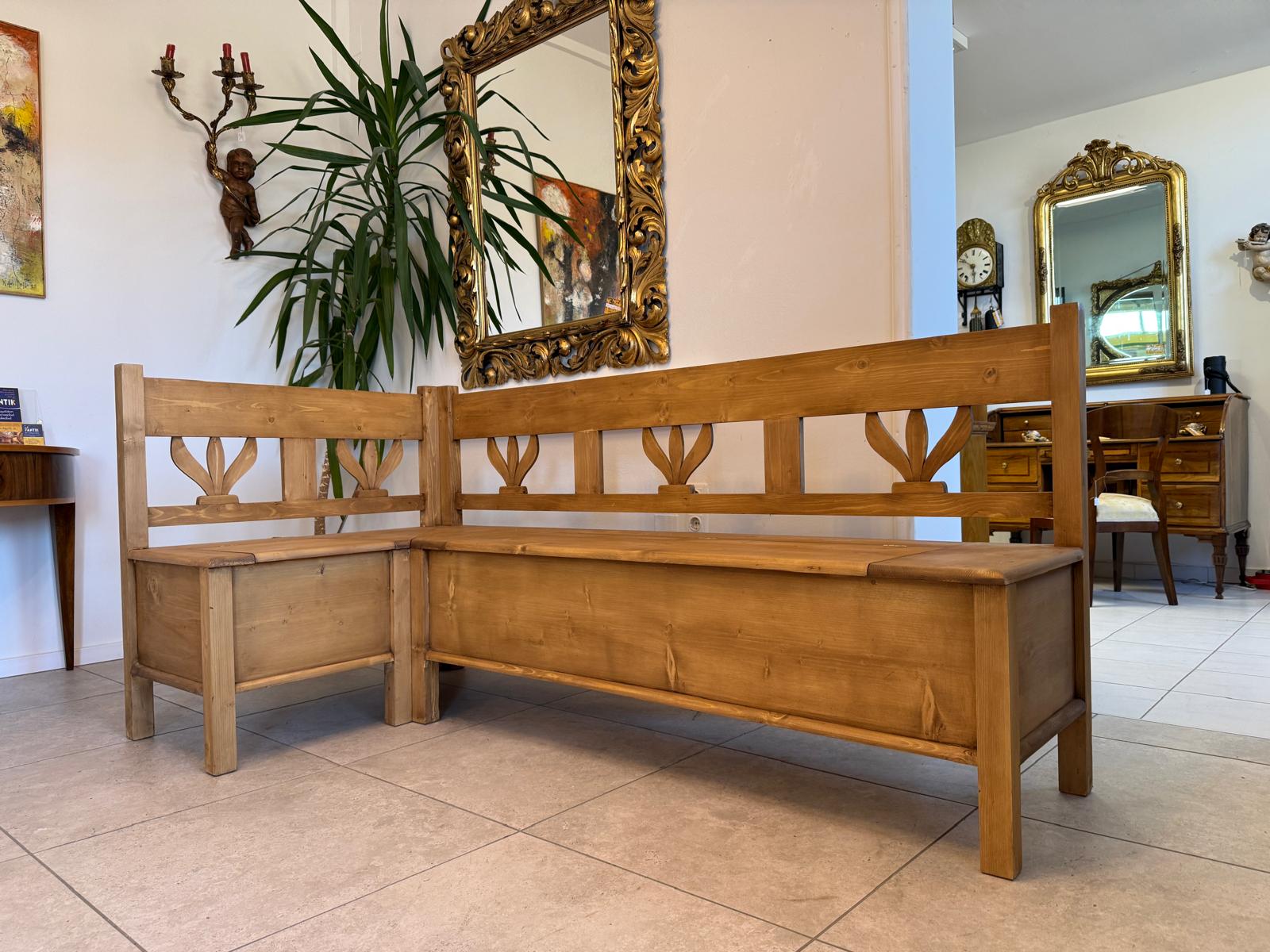 Bauernstube Eckbankgruppe Bauernstube mit Truhenfunktion Naturholz G2402