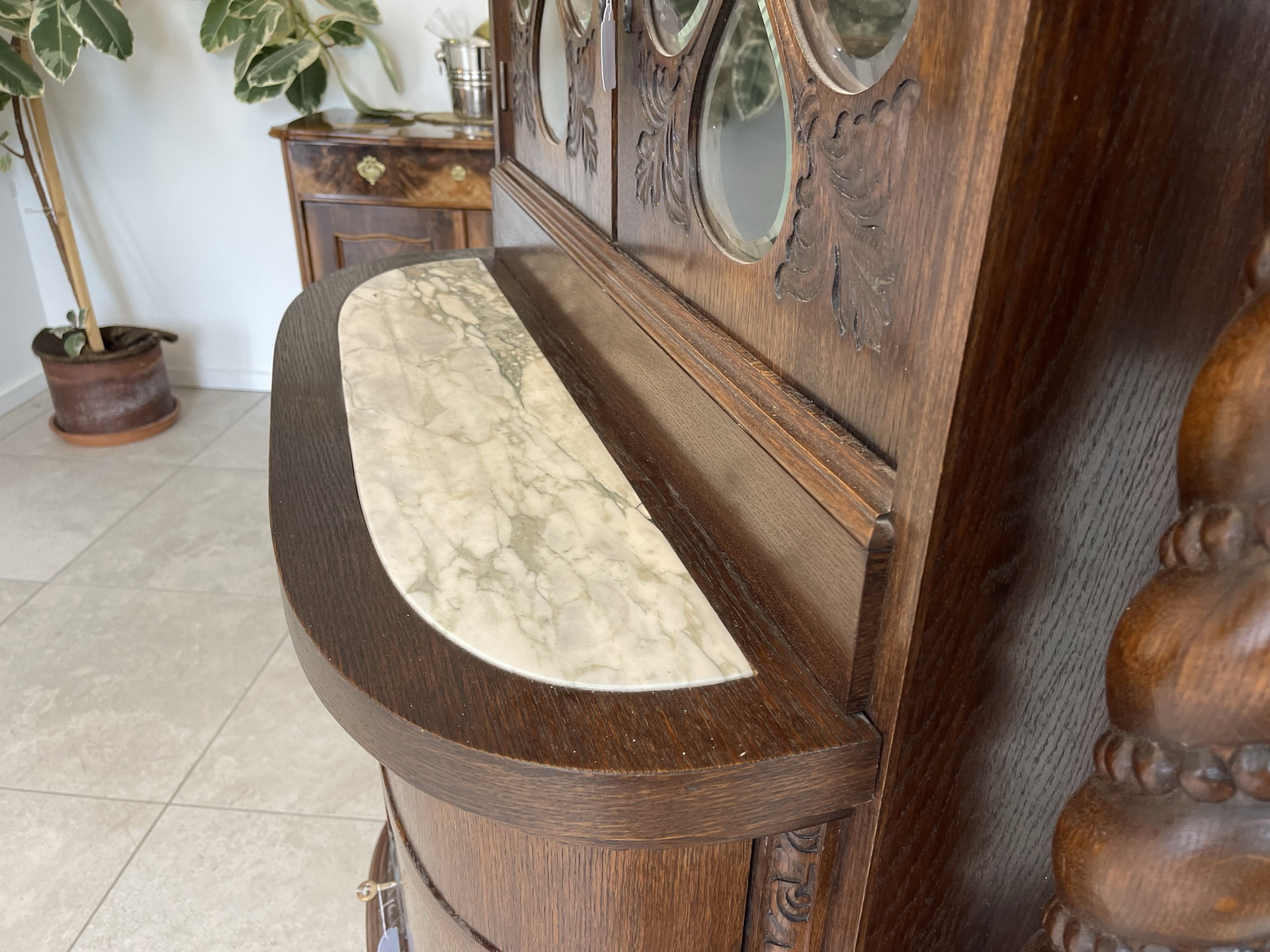 antiquitaeten_97 Originales Historismus Aufsatzbuffet Altarschrank B1533