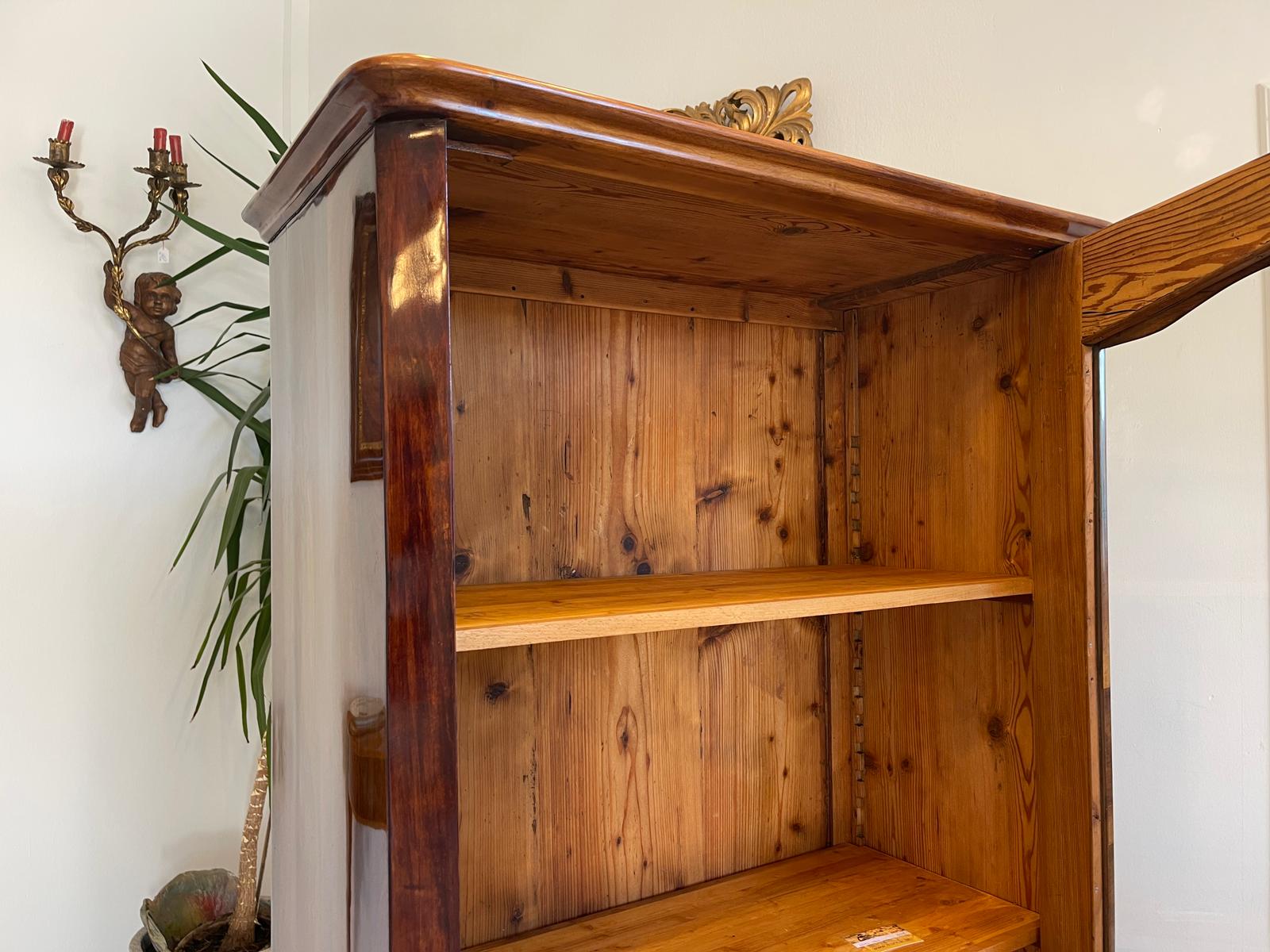 Restaurierte Biedermeier Vitrine Bücherschrank Glasschrank A5496
