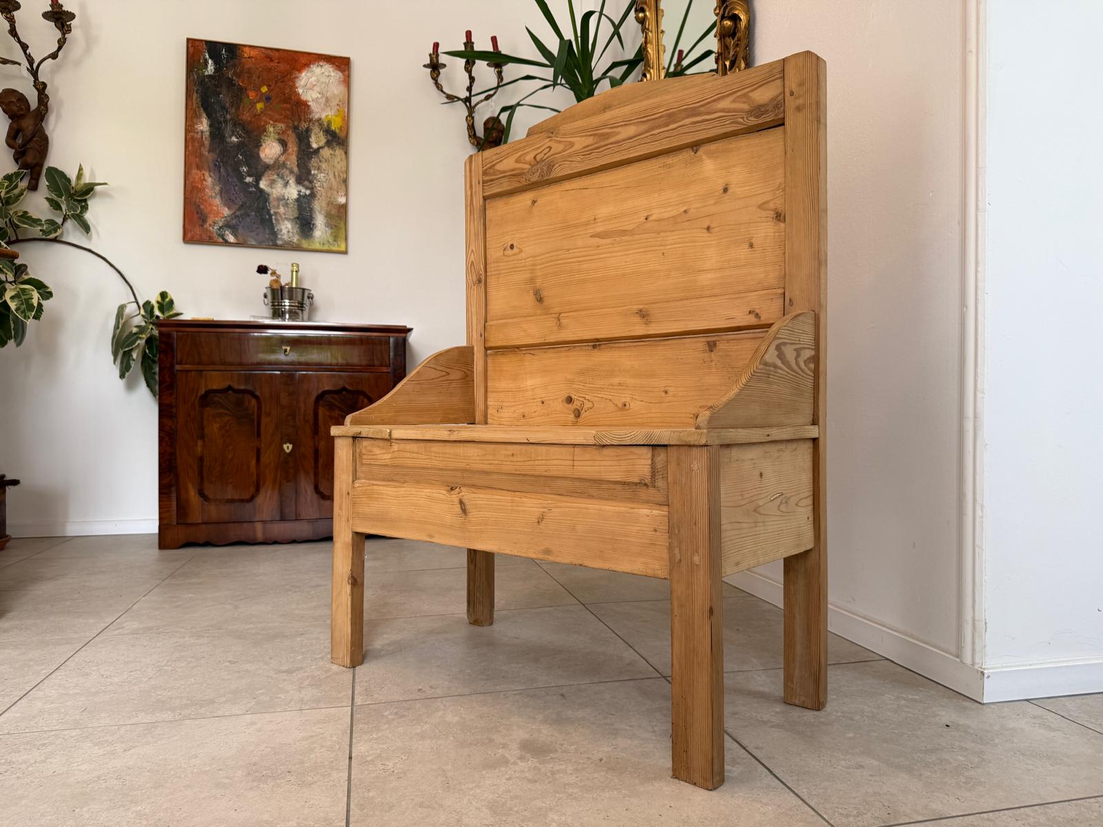 Provinzielle Bäuerliche  Truhenbank Landhausbank Bankerl G1863