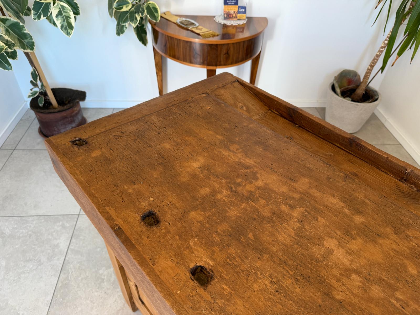 Urige Hobelbank Werkbank Pult Tresen Ladenschrank Antik G2191