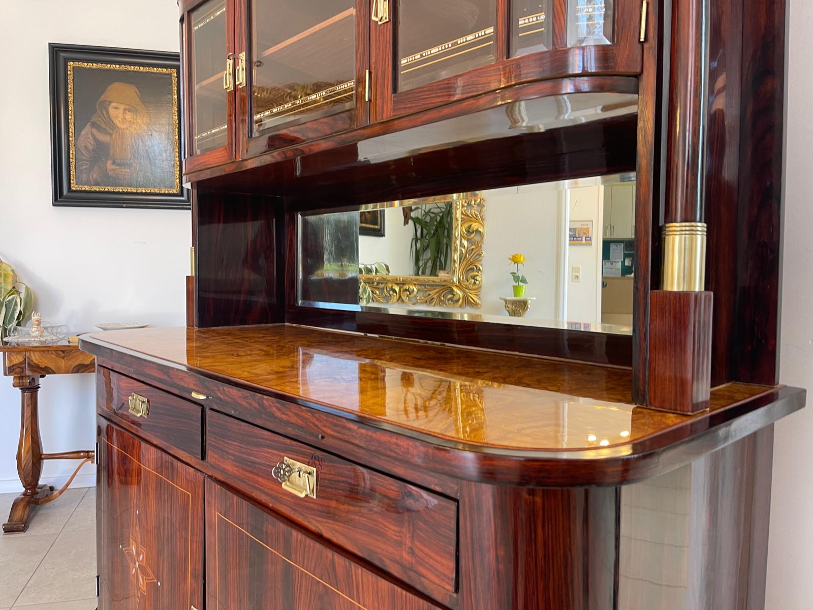Sale Restauriertes Jugendstil Designerbuffet Aufsatzbuffet Bücherschrank G1376