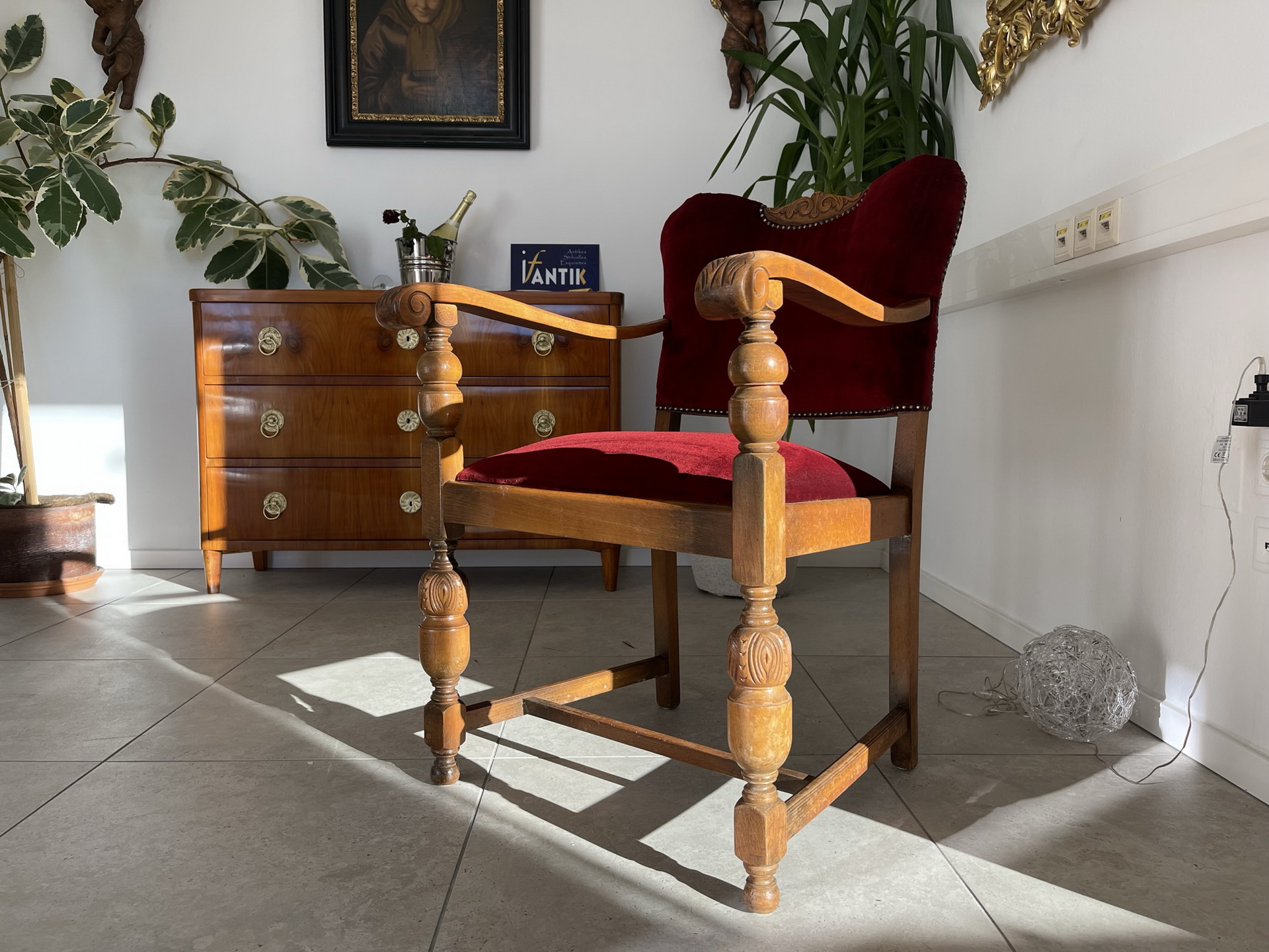 Barock-Biedermeier_507e3VgfQwoLOY1 originaler Art Deco Fauteuil Armlehnstuhl B1235