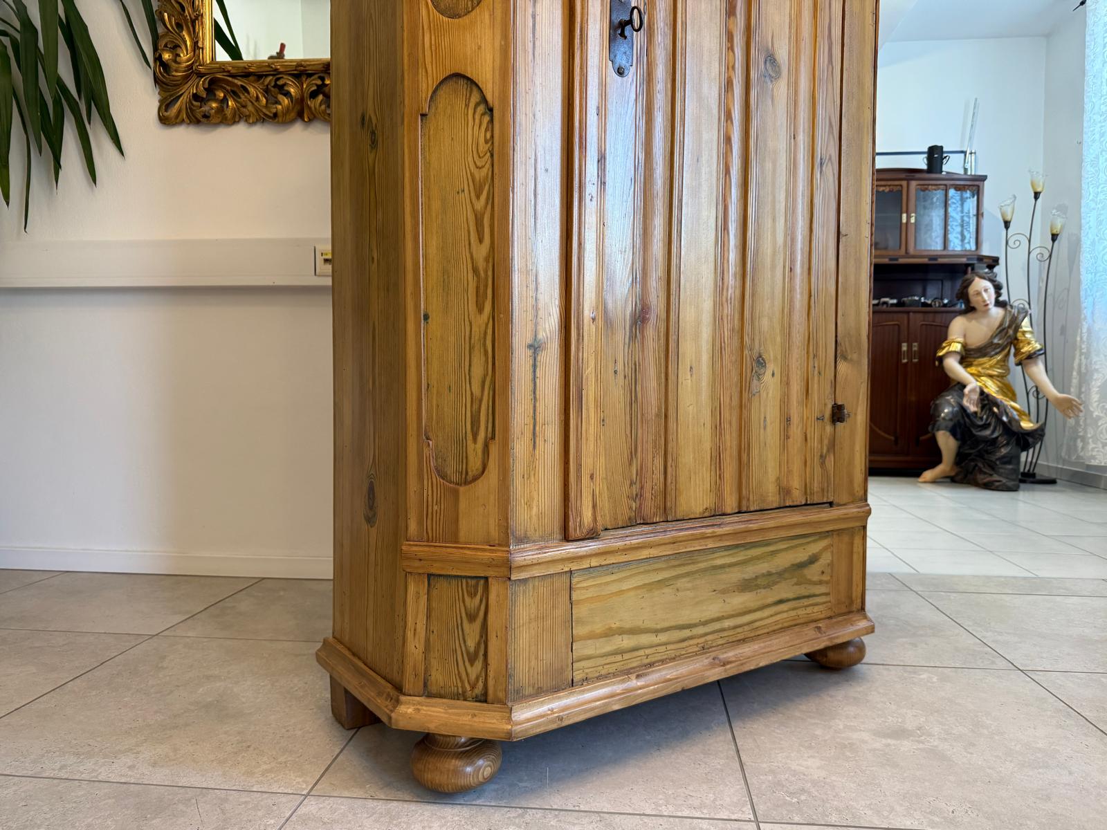 Biedermeier Bauernschrank Naturholzschrank Antiquität G1932