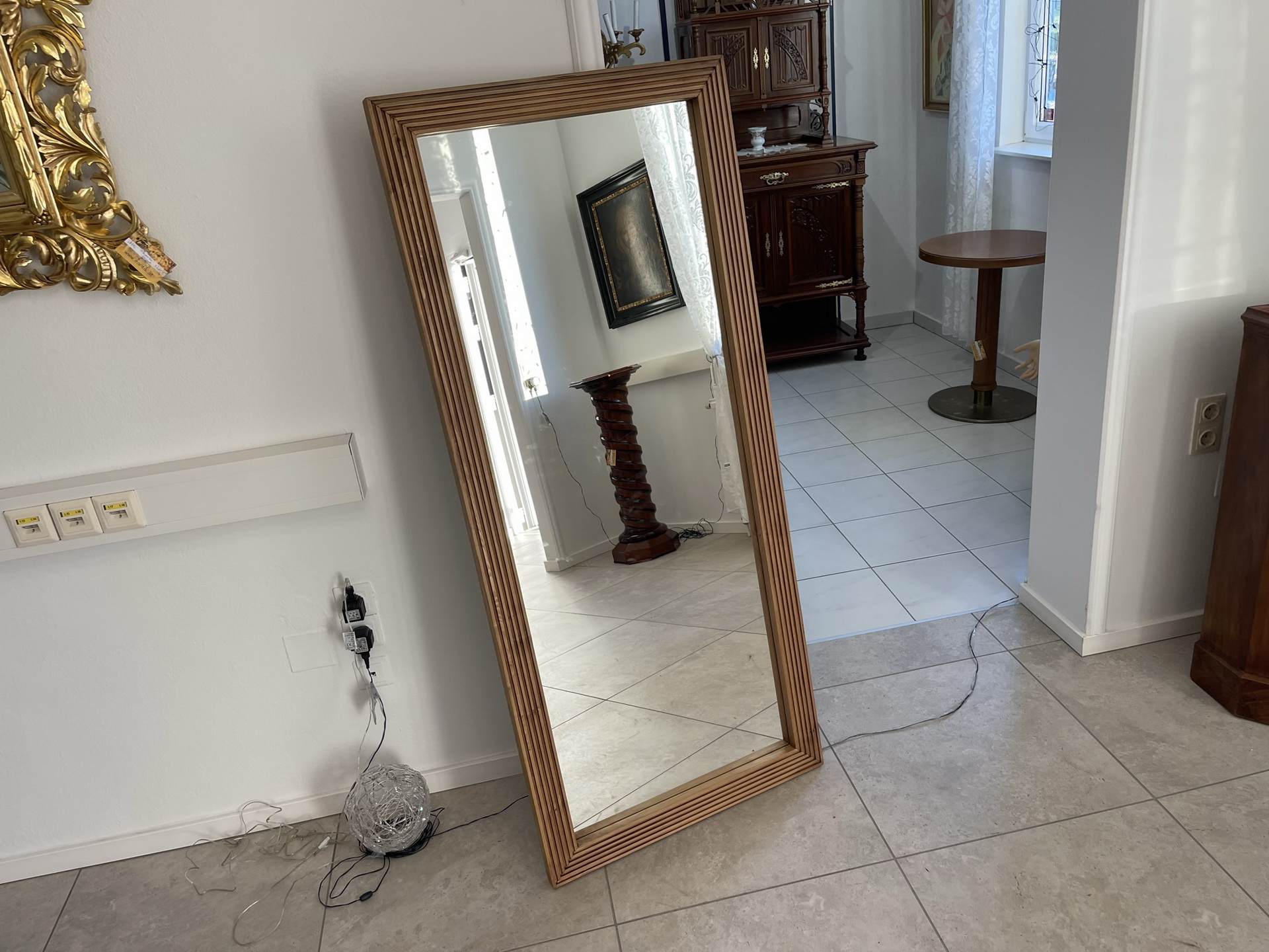 Gr-nderzeit-Biedermeier_28 bäuerlicher Spiegel Holzspiegel Wandspiegel i2200