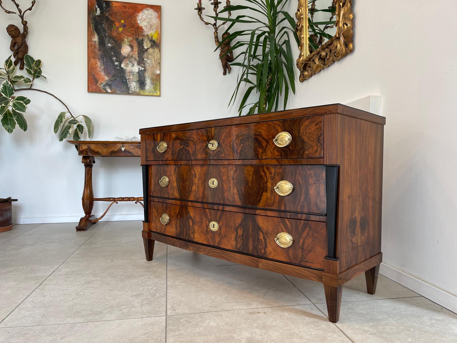 Sale Restaurierte Biedermeier Kommode Schwarze Lasenen Antiquität G1676-1