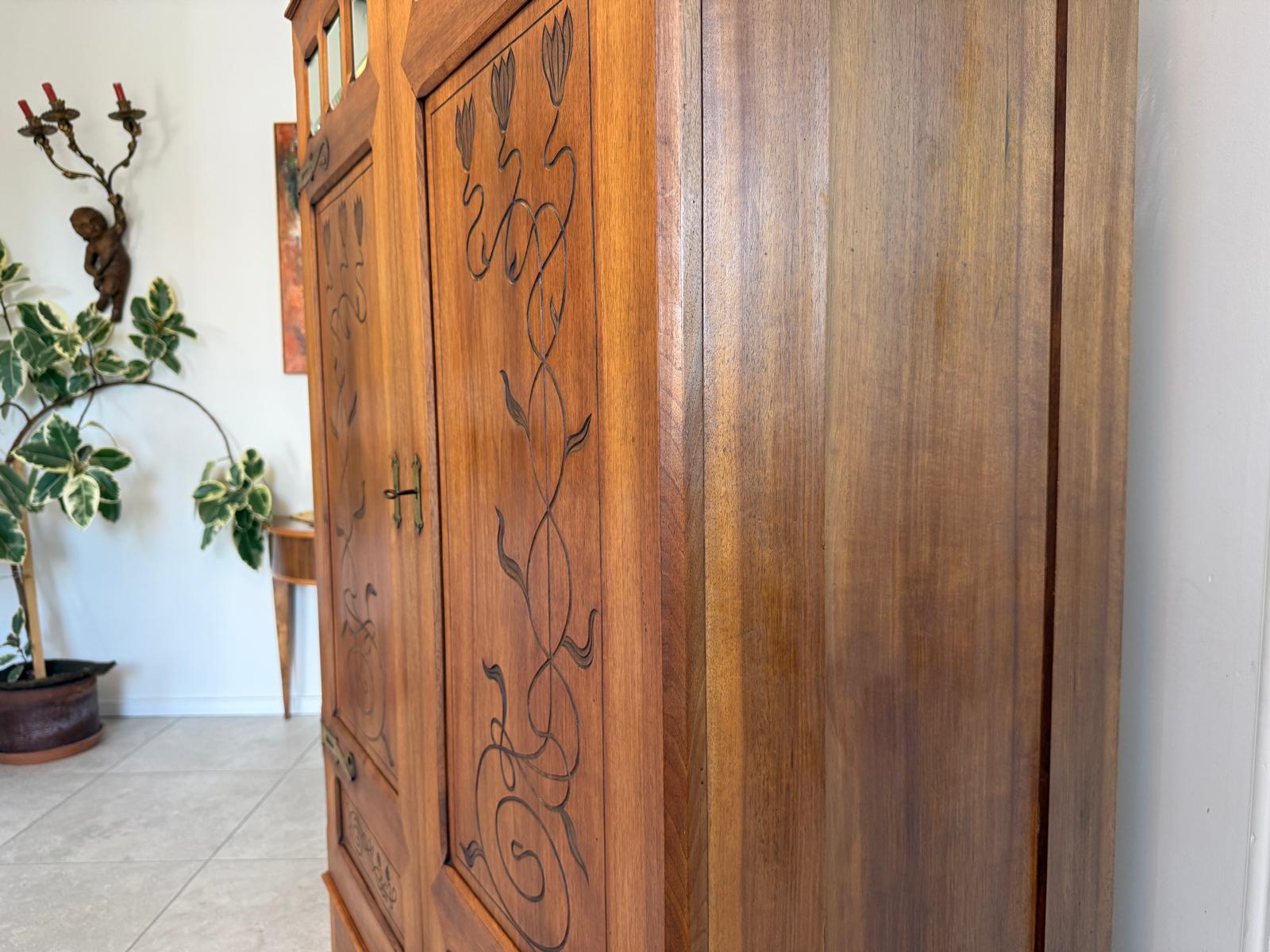 Sale Originaler Jugendstil Kleiderschrank Kasten Antiquität G2196