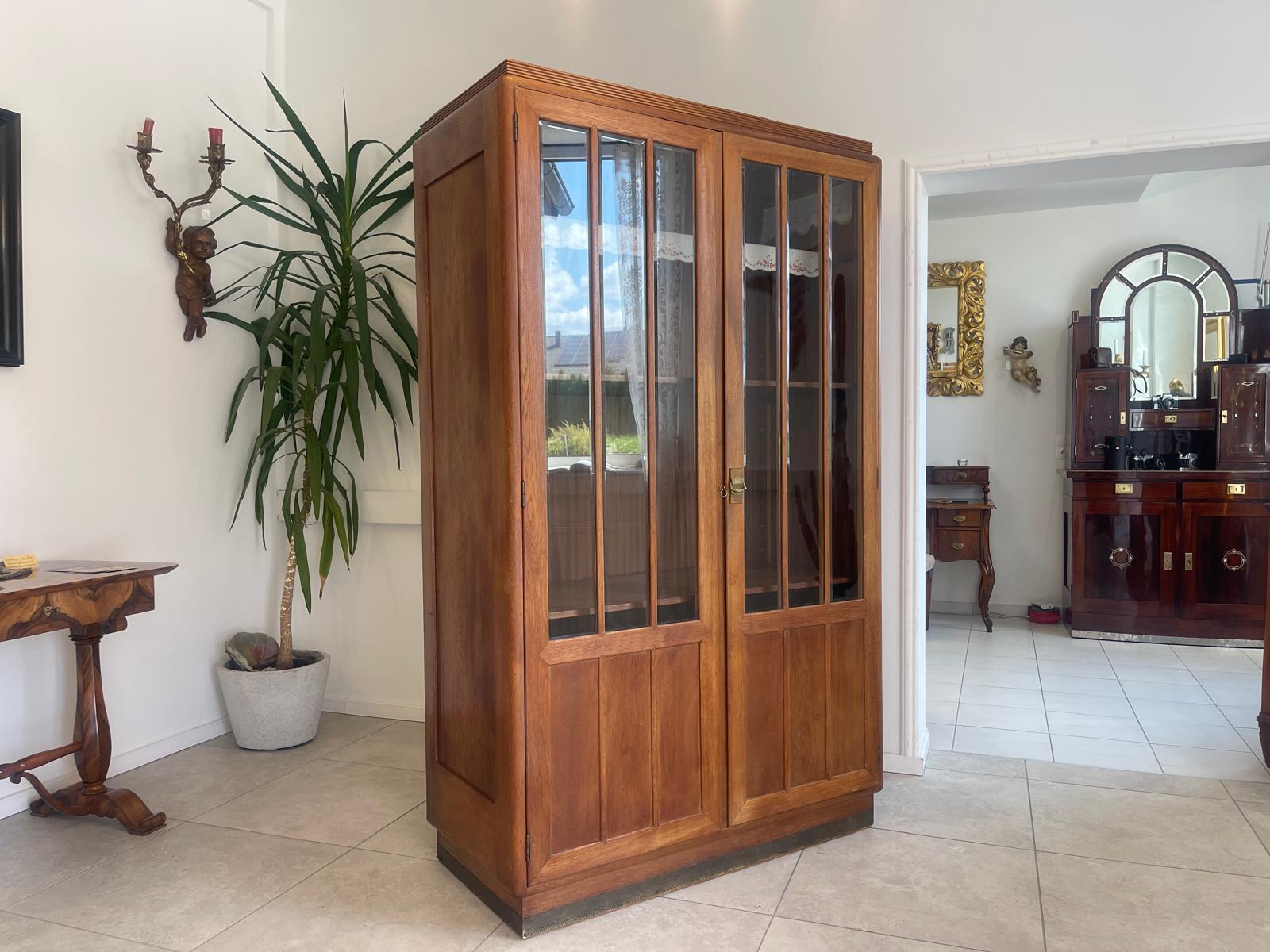 Originale Jugendstil Vitrine Bücherschrank Glasschrank G1600