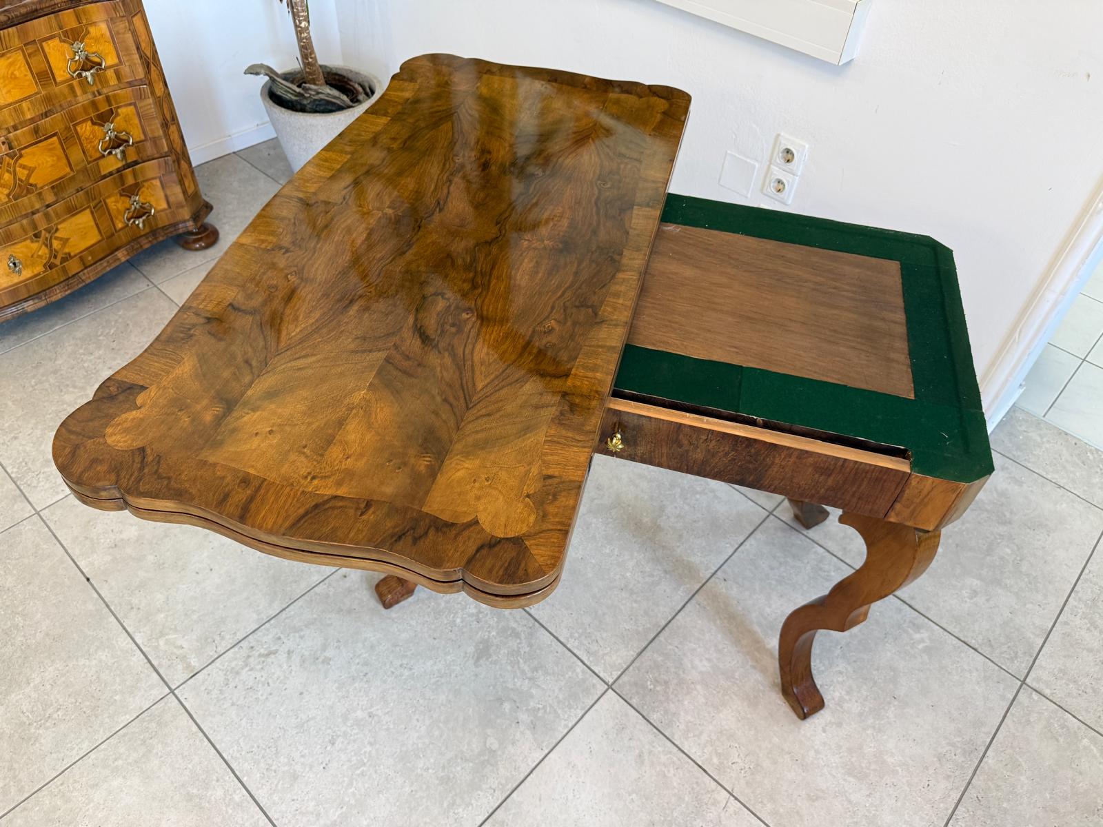 Origialer Spätbiedermeier Spieltisch Schachtisch Konsoltisch D2805