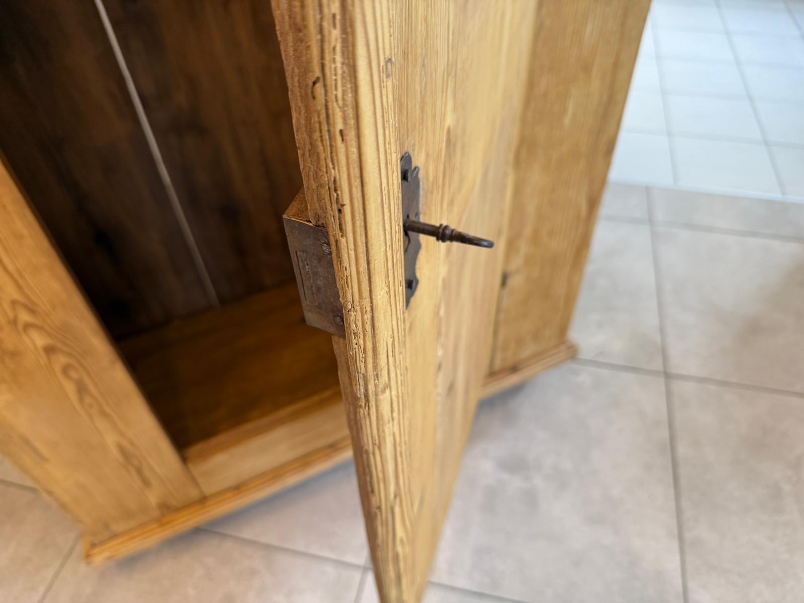 Originaler 1 türiger Bauernschrank Jugendstil Naturholzschrank Bauernstube G2338