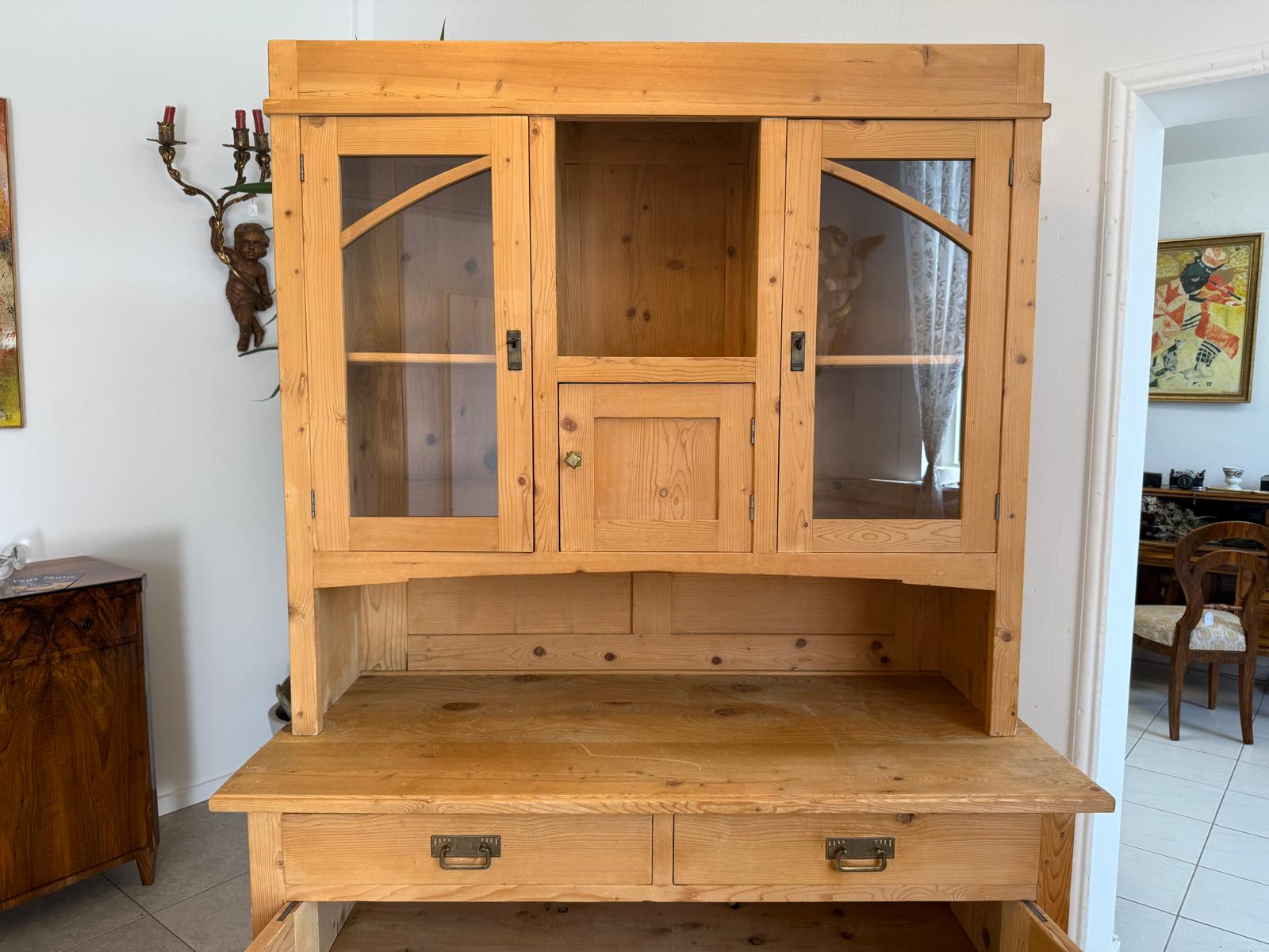 Jugendstil Küchenbuffet Küchenschrank Küchenkredenz Antik G2061