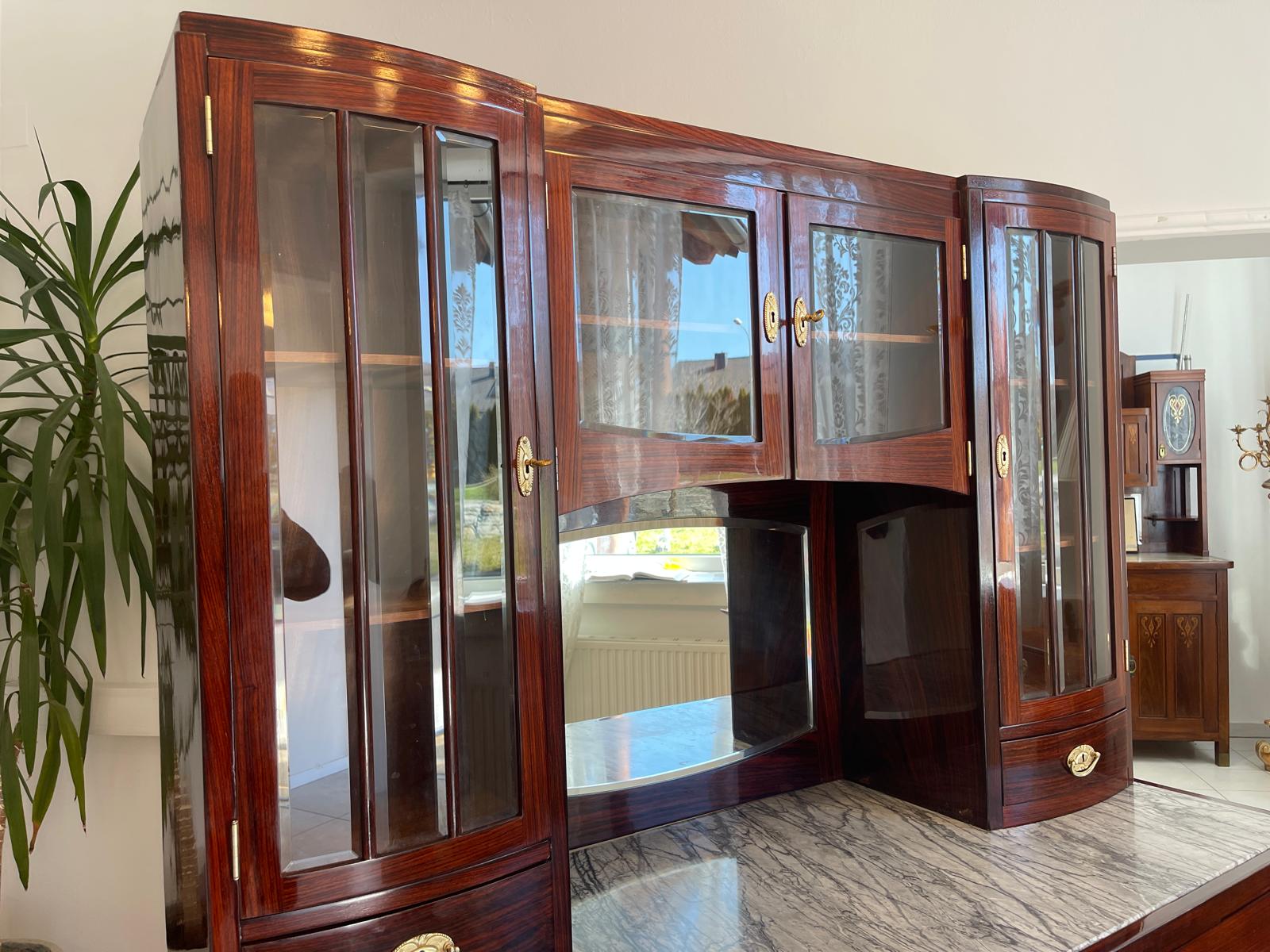 Sale Restauriertes Jugendstil Designerbuffet Aufsatzbuffet Originalstück G1377