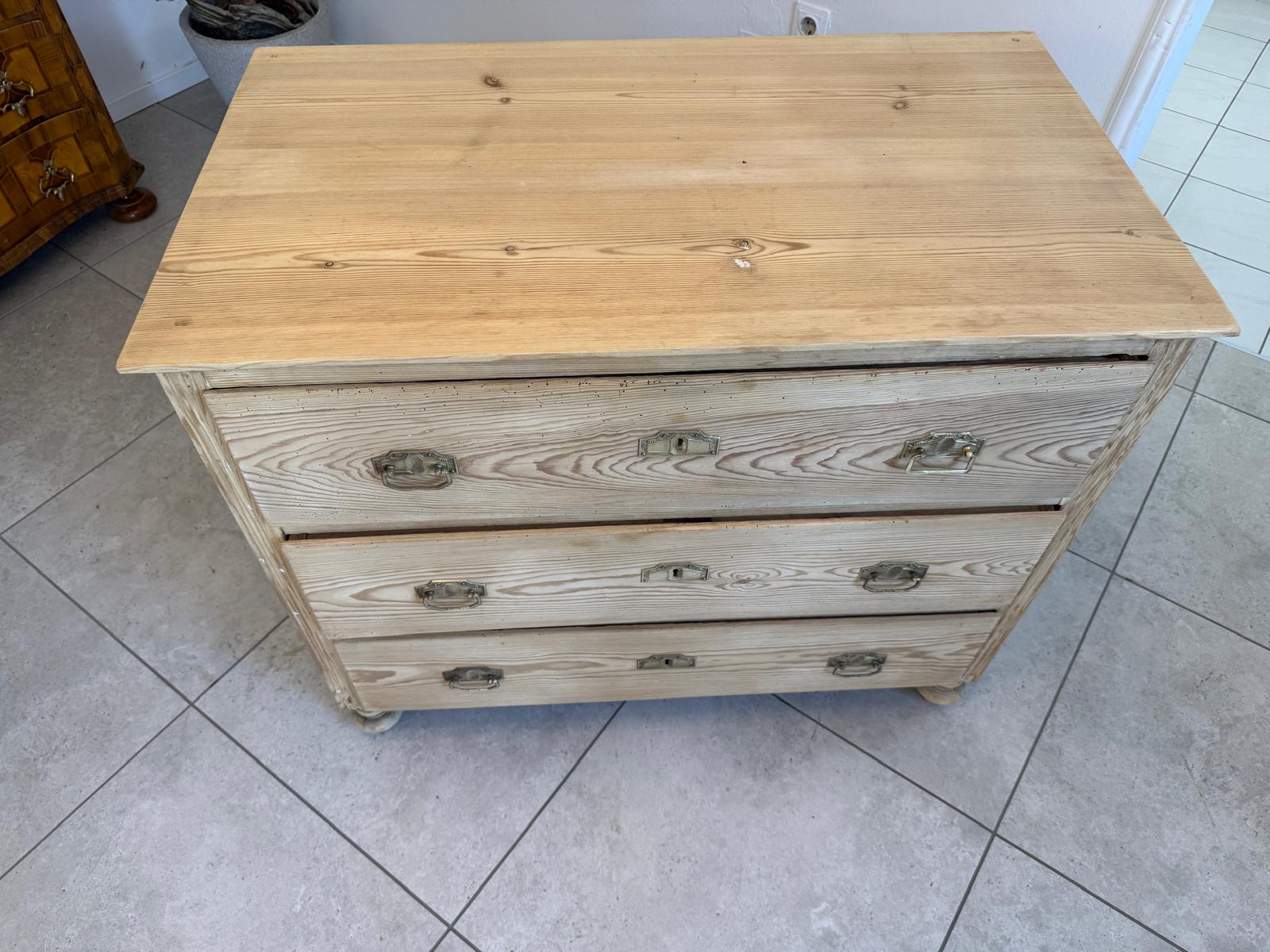 Biedermeier Kommode 3 Ladenkommode Antik Original D2788