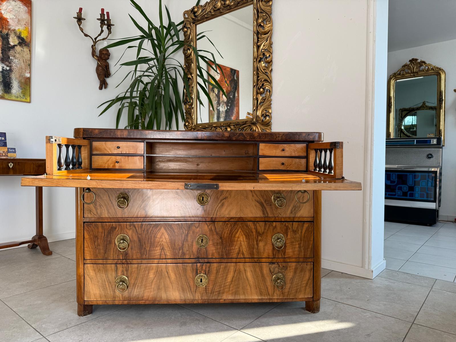 Antike Biedermeier Schreibkommode Ladenkommode Antiquität D1227