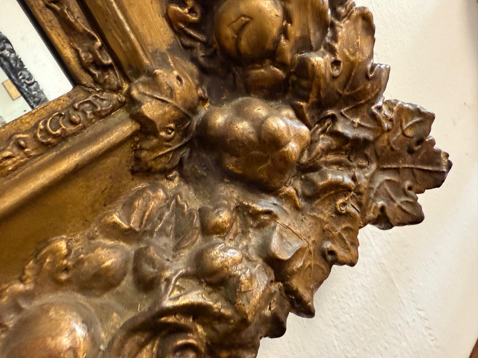 Rosenspiegel Ritterspiegel um 1860 Rosen Spiegel  Traum Rahmen G2167