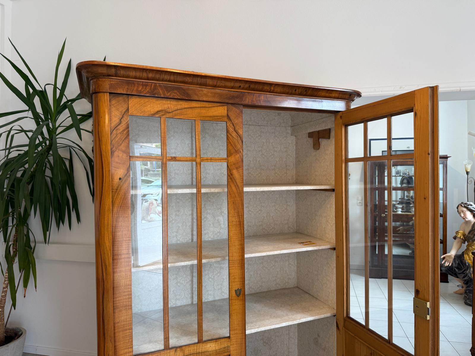 Originale Biedermeier Vitrine Bücherschrank Glasschrank G2102