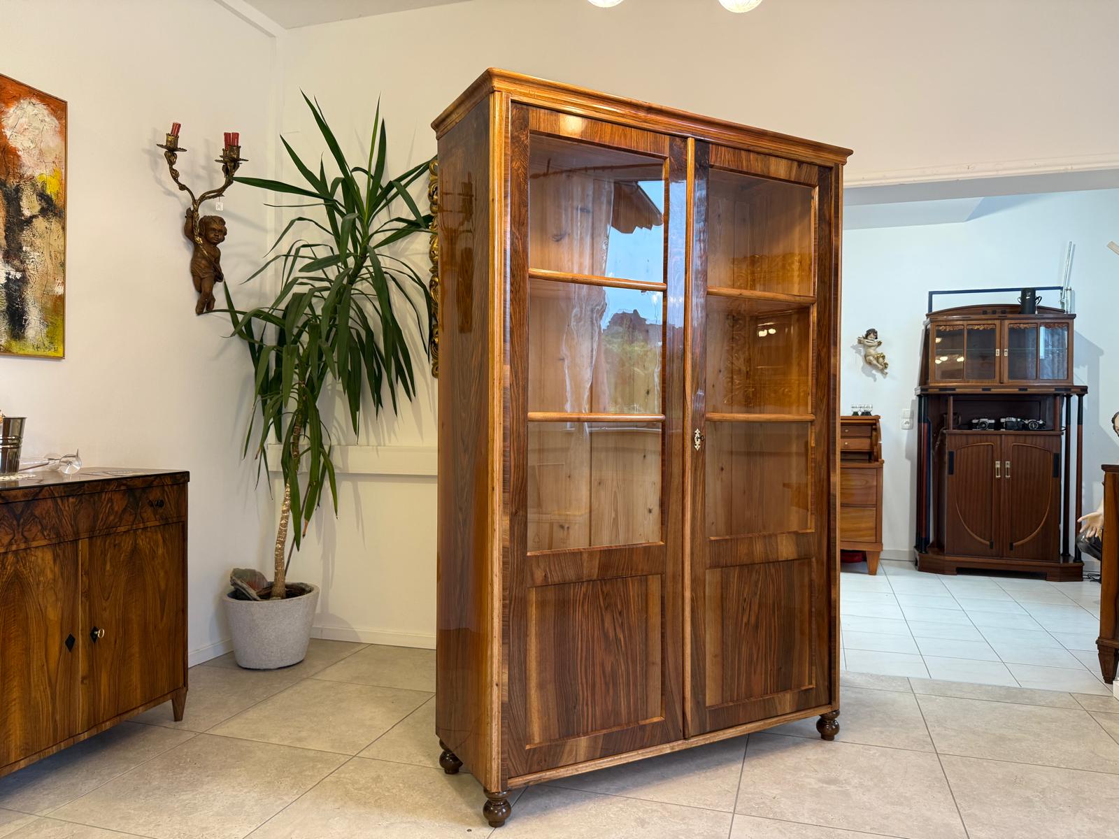 Sale Restaurierte Biedermeier Vitrine Bücherschrank Glasschrank G2046