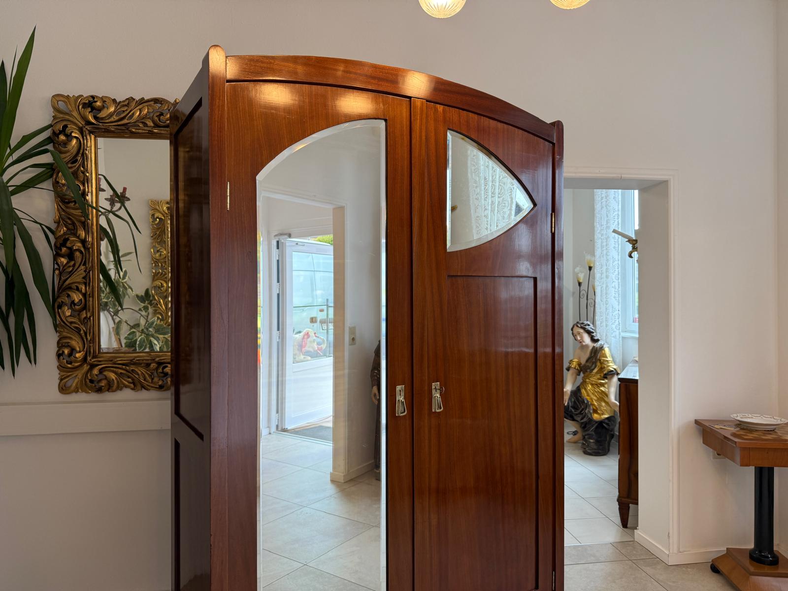 Sale Jugendstil Spiegelschrank Kleiderschrank Kasten Bücherschrank Antiquität  G2111