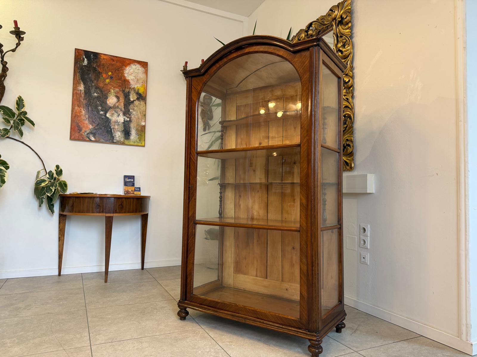 SALE Originale Spätbiedermeier Vitrine Bücherschrank Sammlervitrine Antiquität D1028
