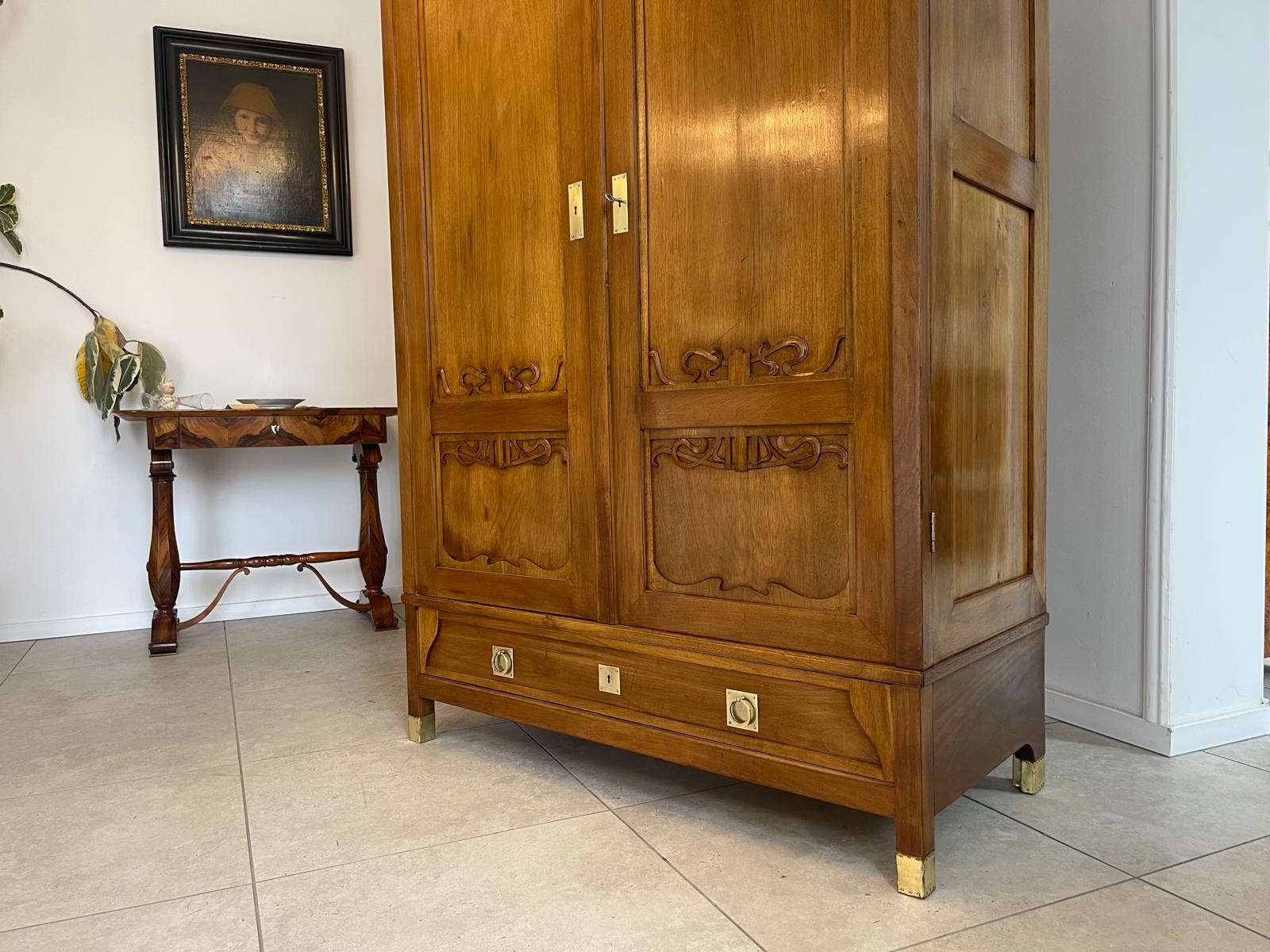 Jugendstil Schrank Kleiderkasten Jugendstil Bücherschrank G1515