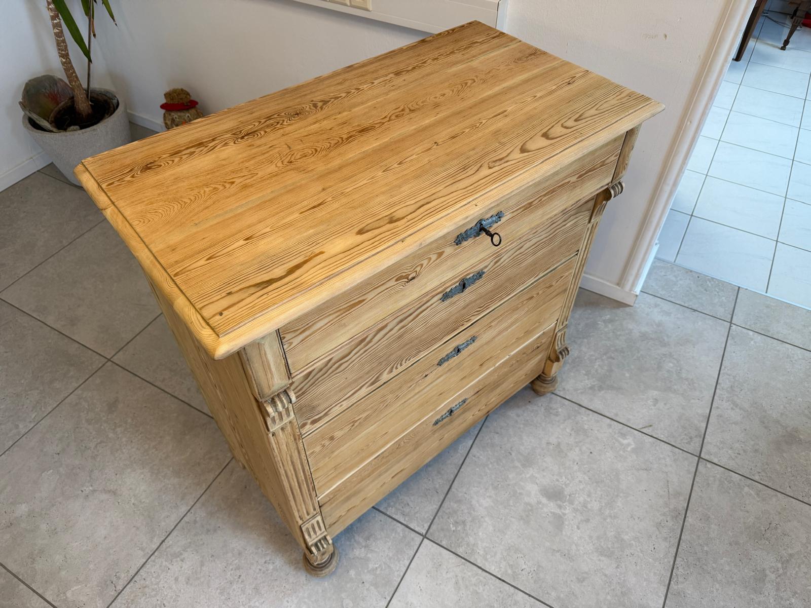 Bäuerliche 4 Ladenkommode Ladenschrank Vollholz Gründerzeit G2332