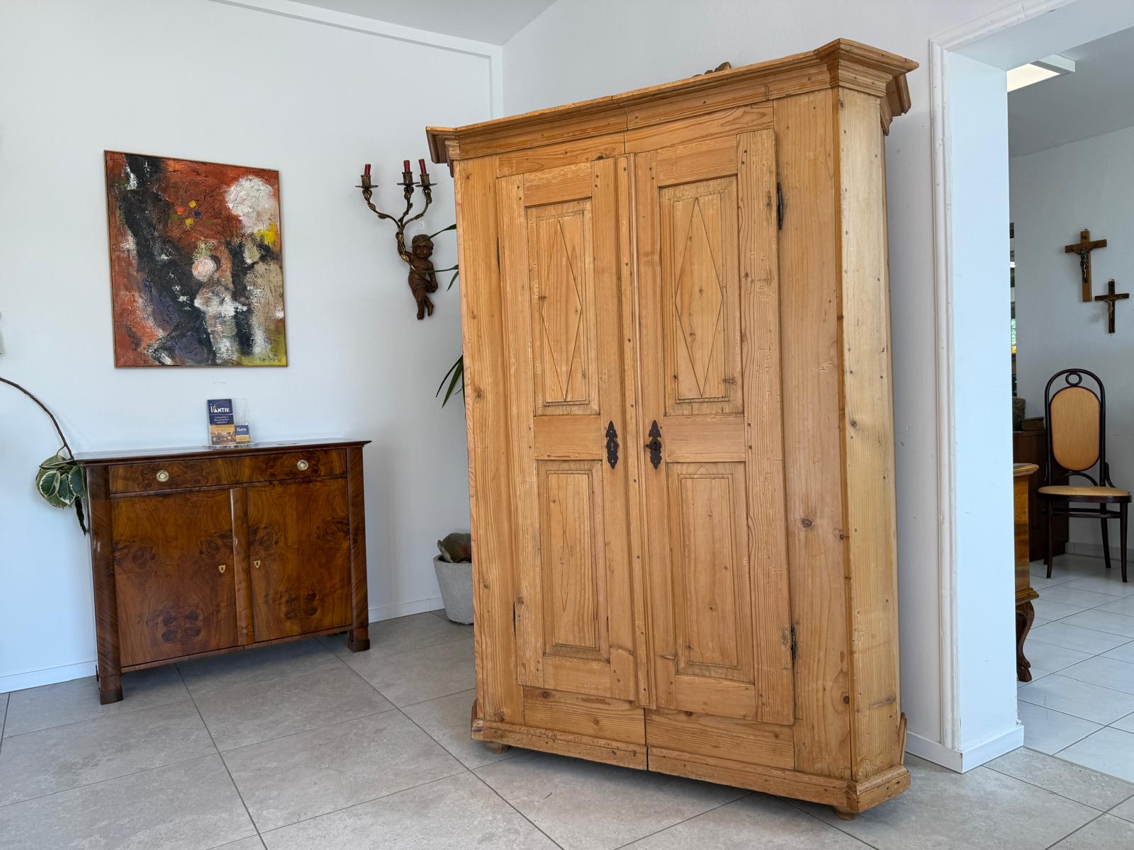 Barock Schrank Sale Originaler Bauernschrank Weichholz D2599