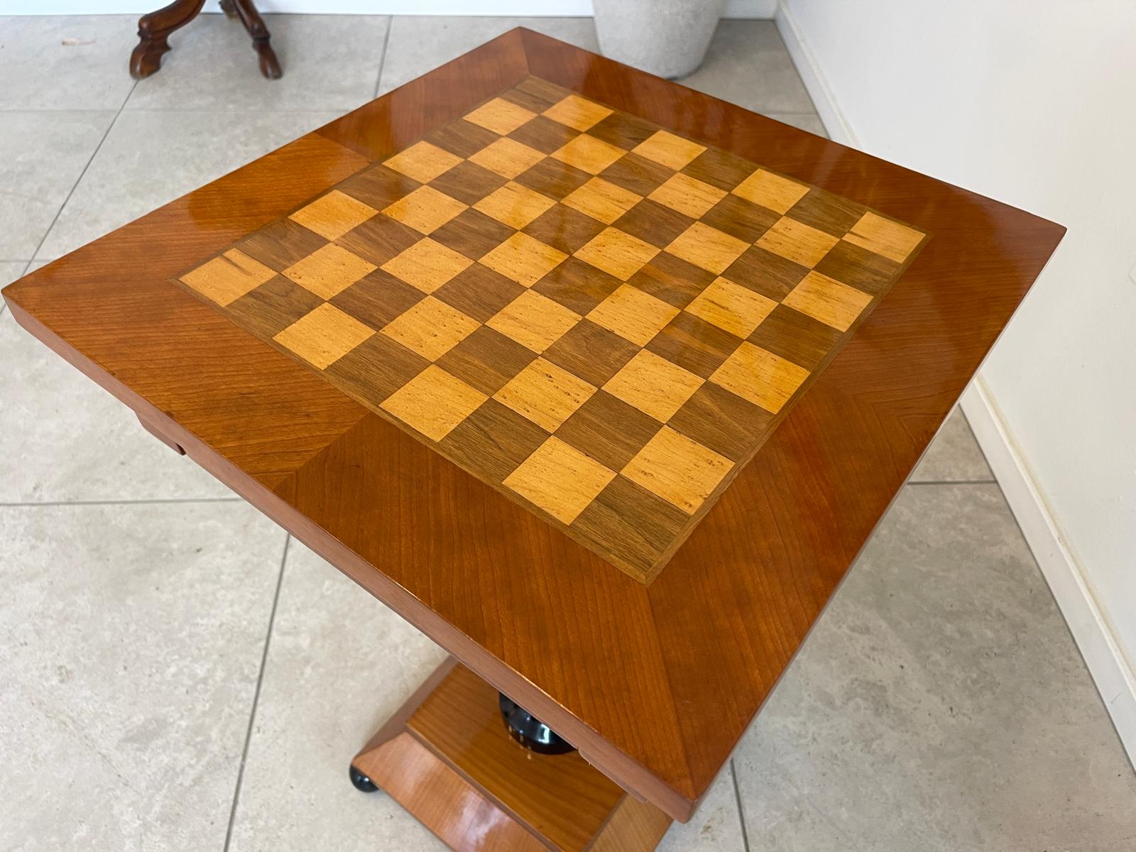 Restaurierter Biedermeier Spieltisch Tisch Schachtisch Konsoltisch G1743