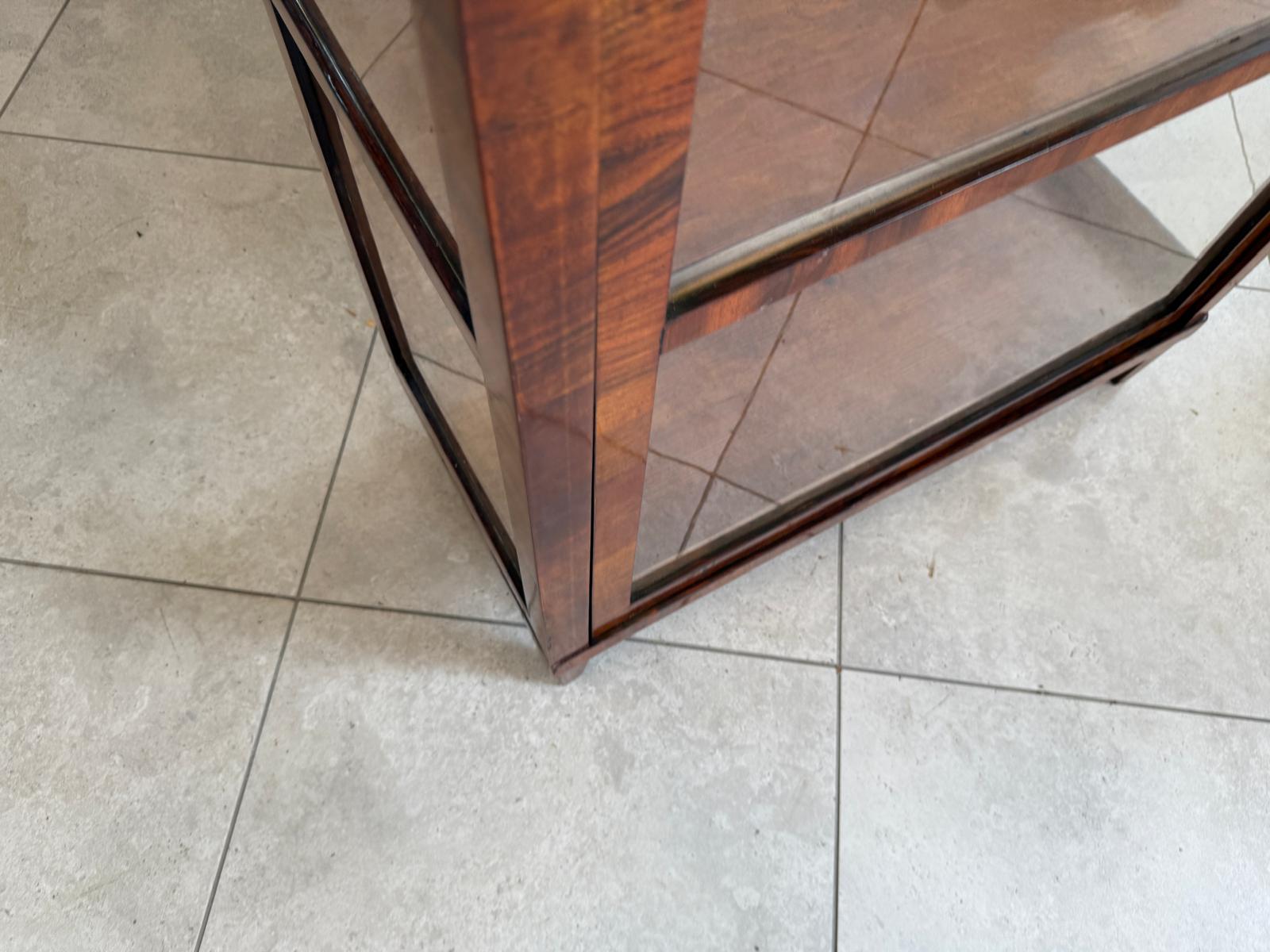 Restaurierte Stilvitrine Biedermeier Glasschrank Bücherschrank G2014