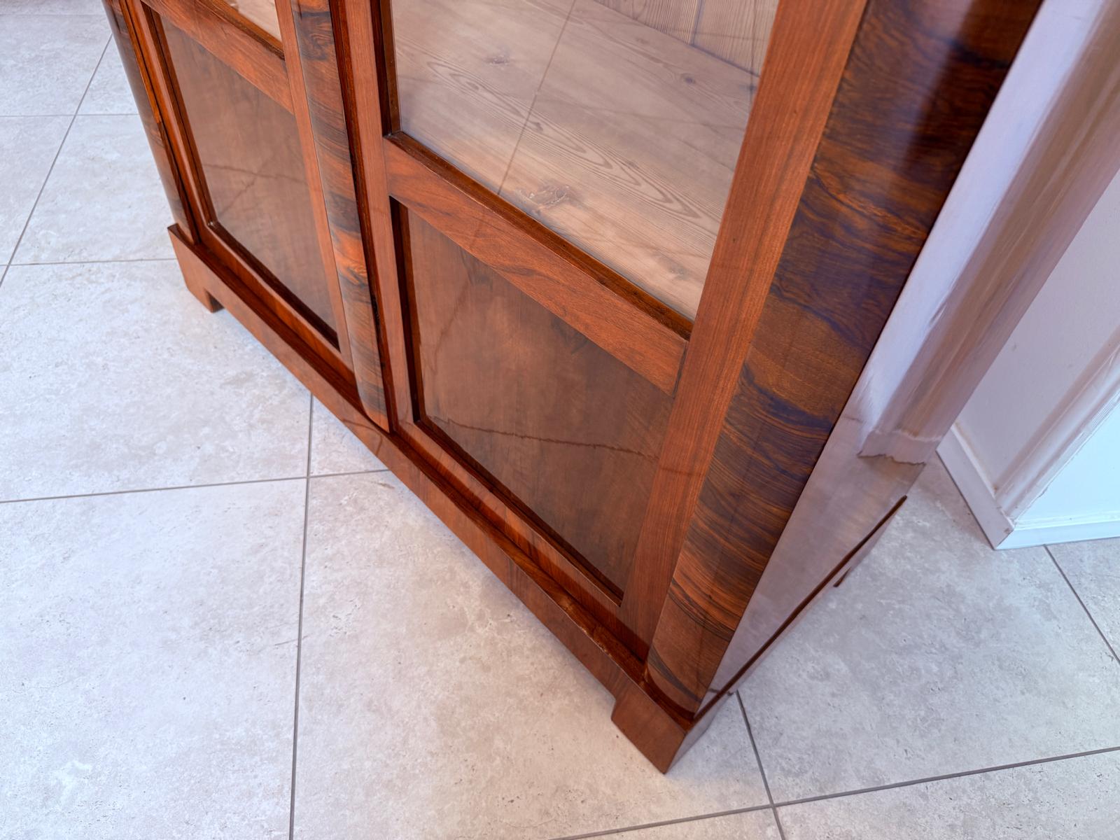 SALE Restaurierte Biedermeier Vitrine Bücherschrank ANTIQUITÄT D2871