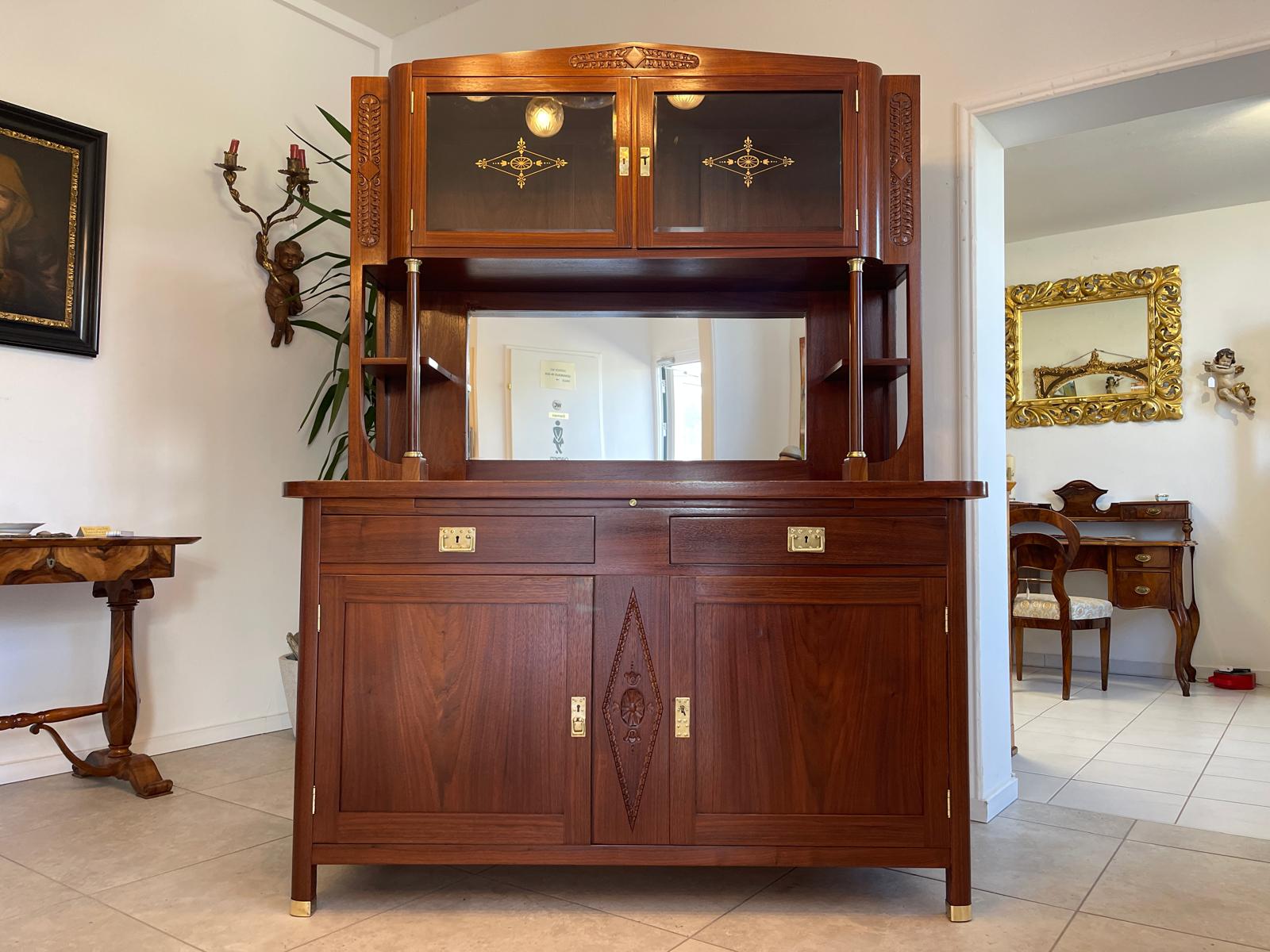 SALE Restauriertes Jugendstil Aufsatzbuffet Etagere Bücherschrank Traum Antiquität G1639