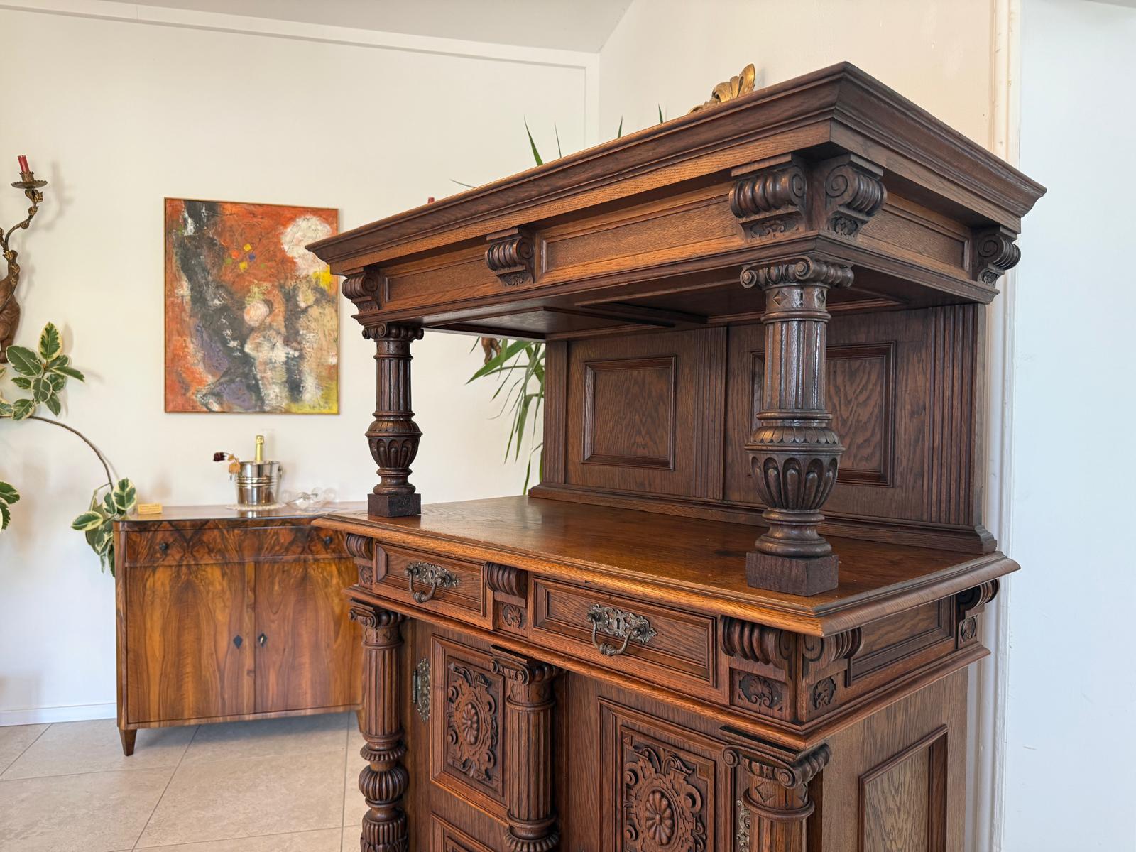 Sale Säulenanrichte Gründerzeit Anrichte Säulenschrank Antiquität G2015