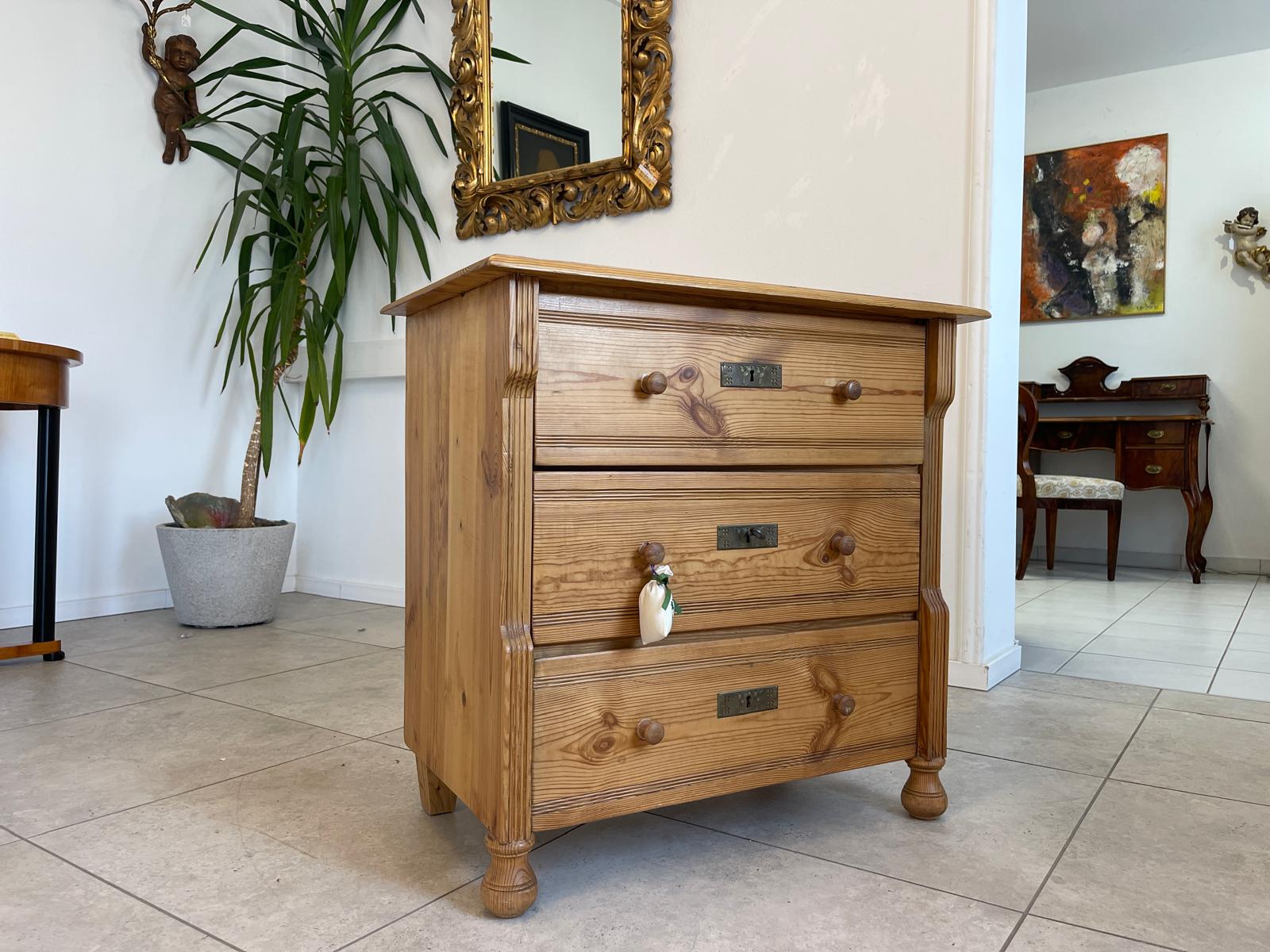 Originale 3 Laden Kommode Gründerzeit Ladenkommode Holzkommode G1195