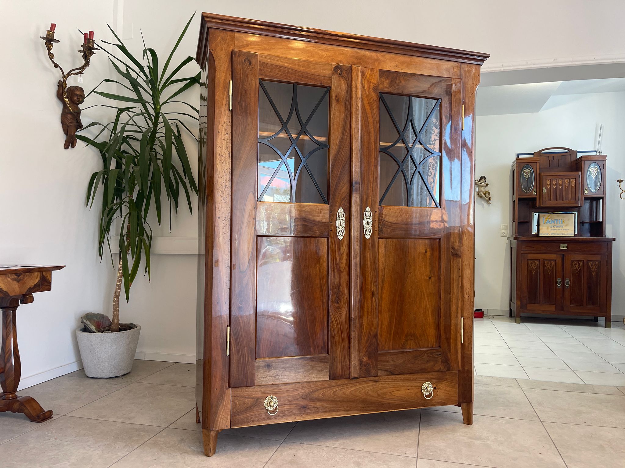 SALE Restaurierte Biedermeier Vitrine Bücherschrank Glasschrank TRAUM ANTIQUITÄT G1375