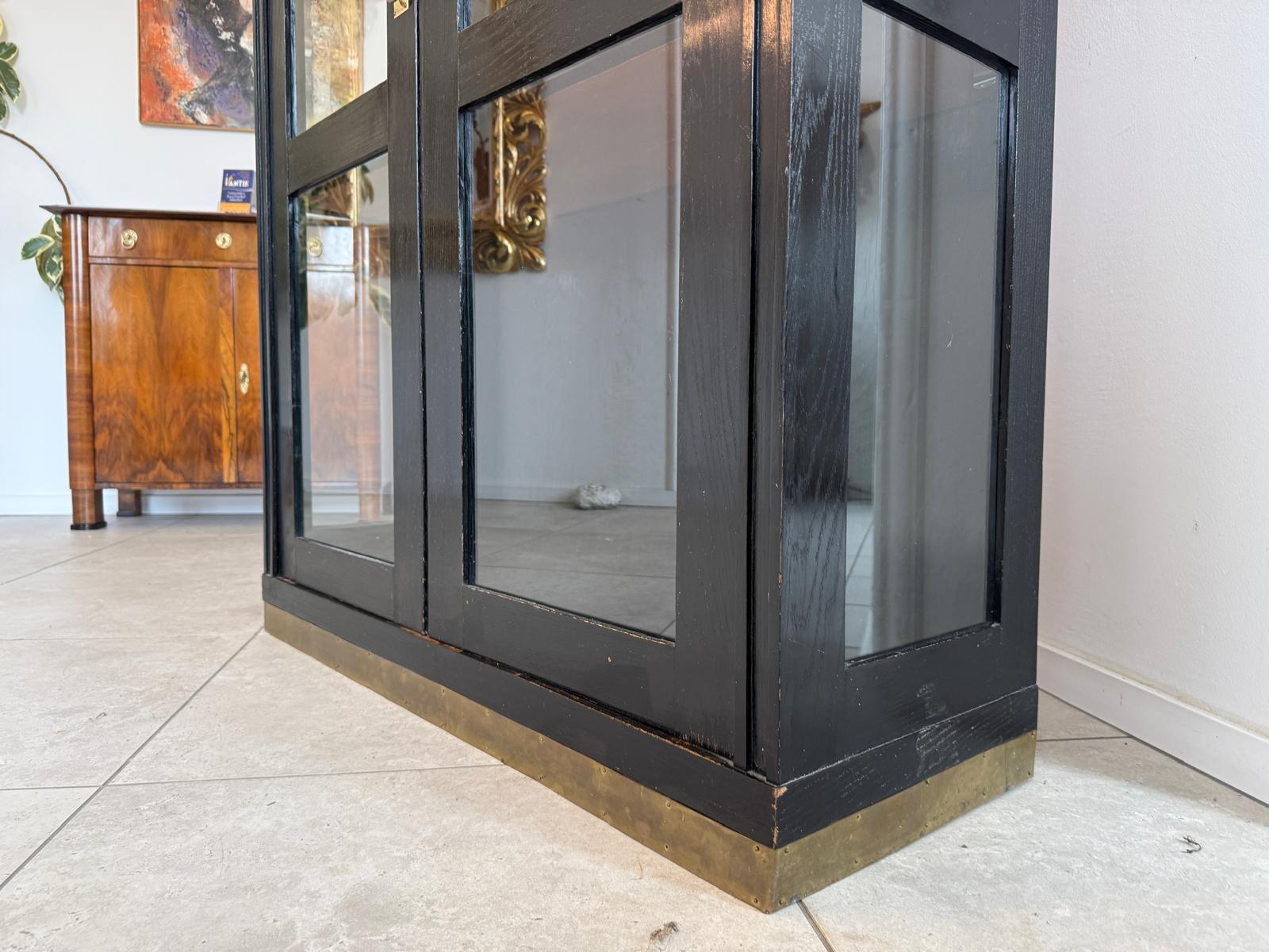 Jugendstil Vitrine / Bücherschrank/ Antiquität / Originalstück D2352