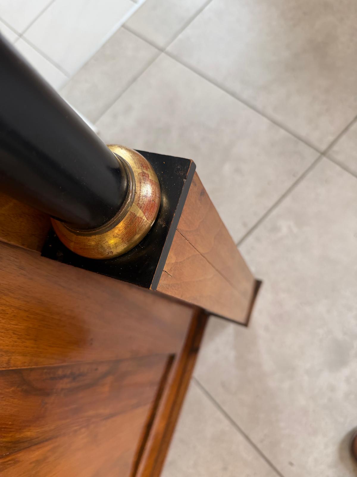 Empire Vitrine Sonnenvitrine Bücherschrank Bibliotheksschrank Nussholz D2355