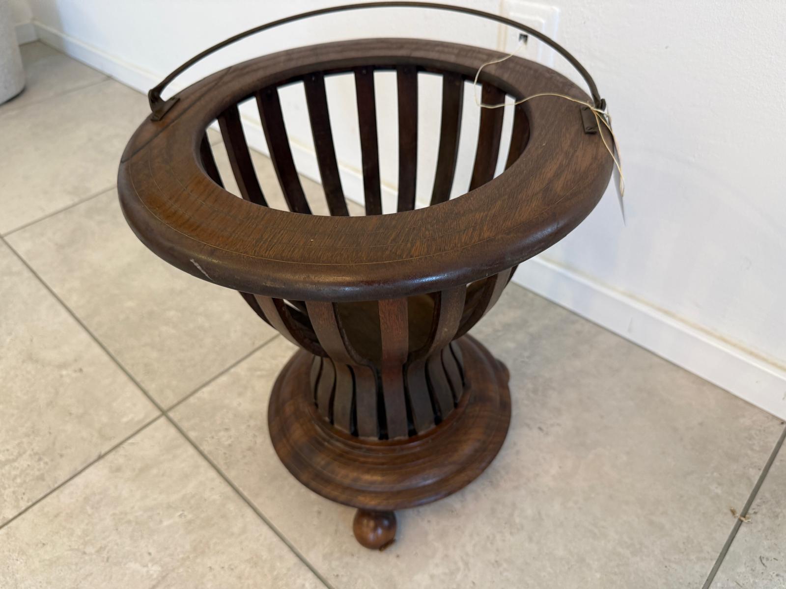 Biedermeier Wollkorb Korb Holzkorb D2806