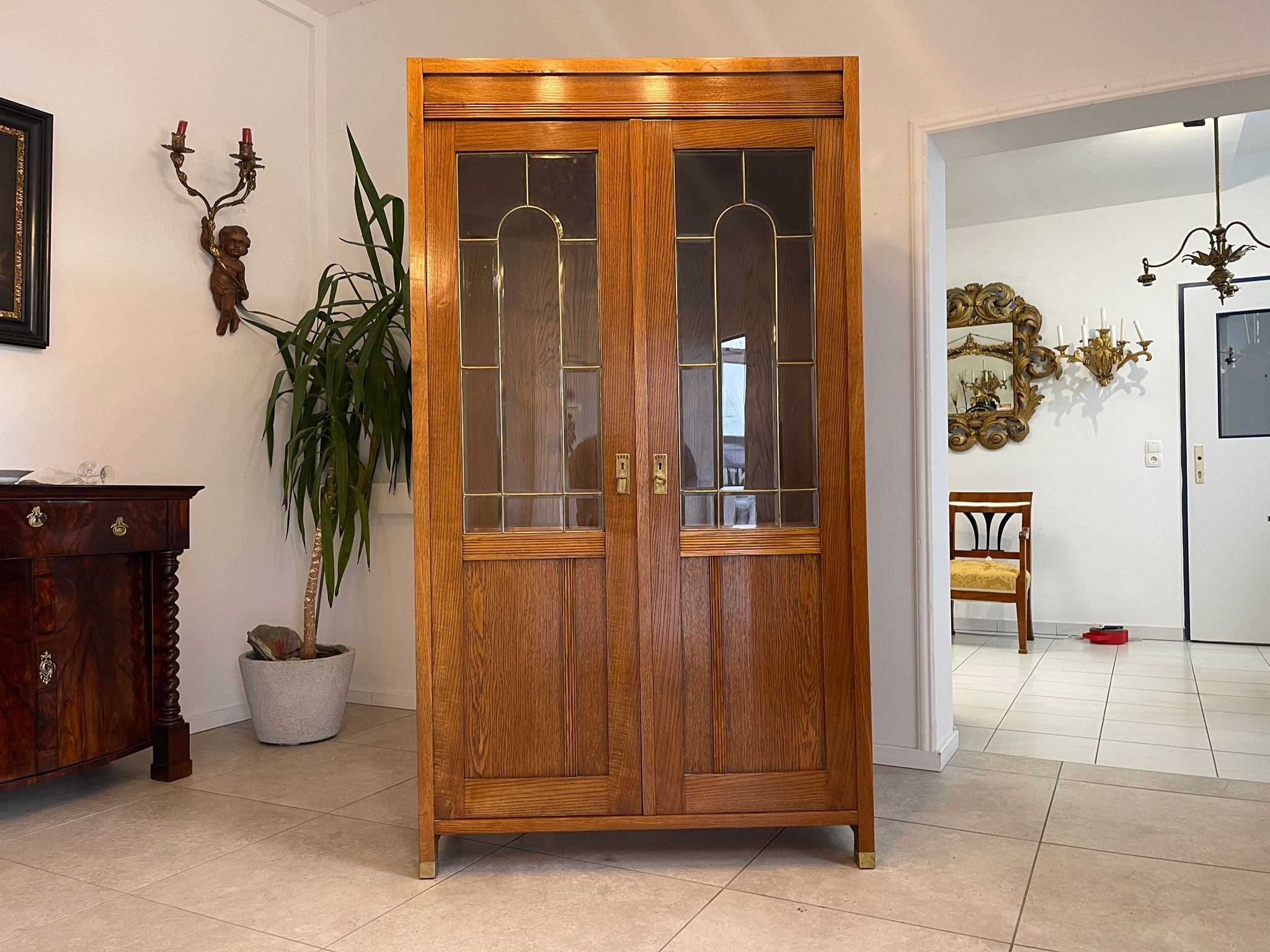 473d5bc3-a8a2-42ef-9338-3356041ab49f Sale Jugendstil Vitrine / Bücherschrank/ Antiquität A5041