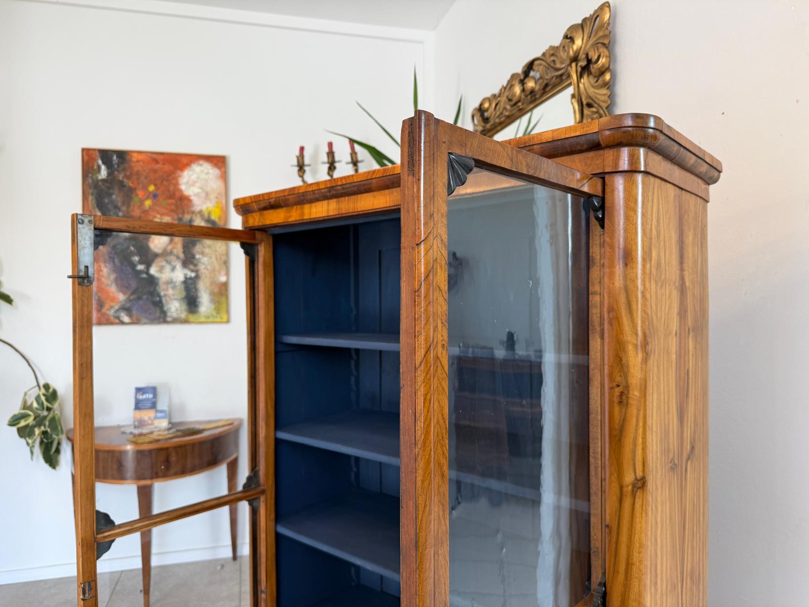 Originale Biedermeier Vitrine Bücherschrank Glasschrank G2145
