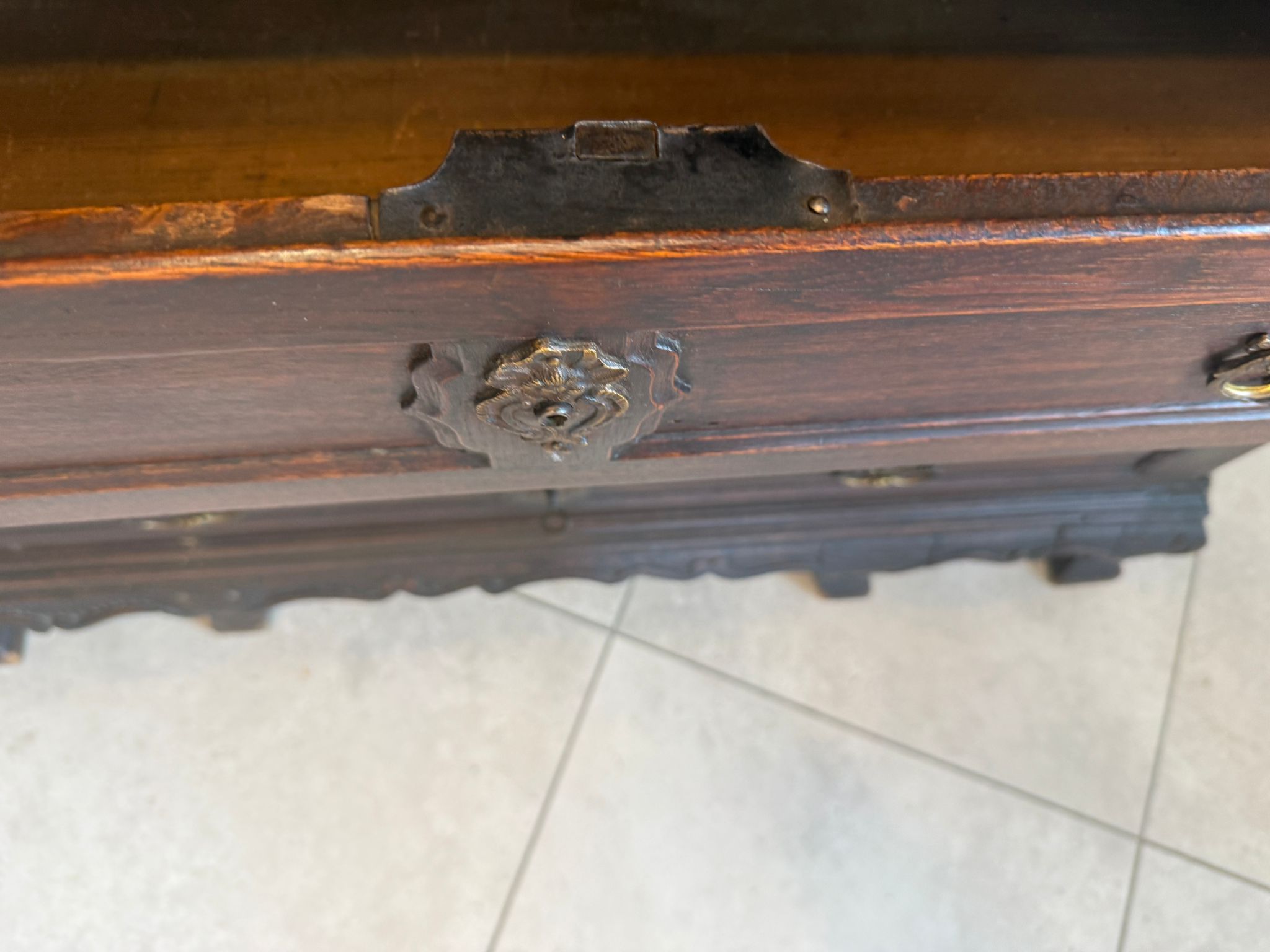 Barock Eichensekretär Aufsatzschrank Schreibsekretär Anqituität  D2377