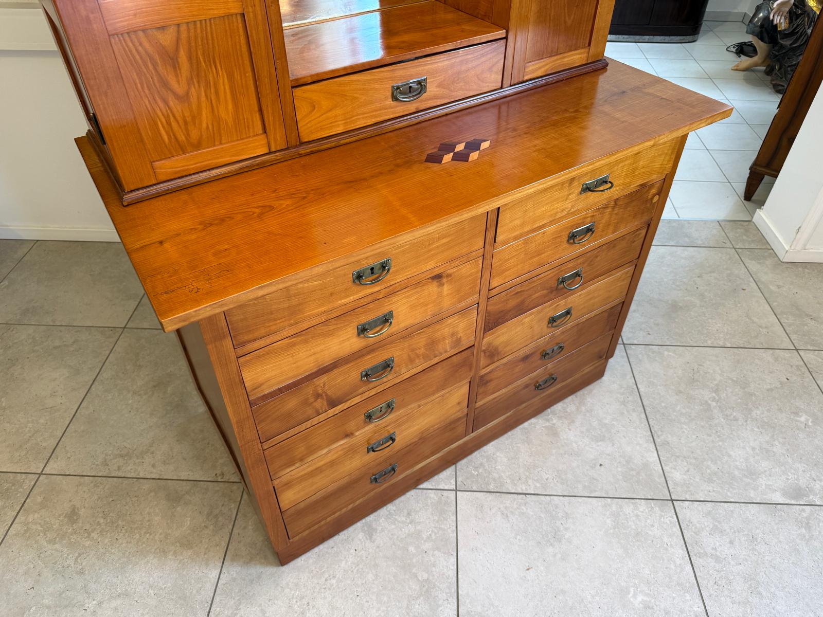 SALE Originale Jugendstil Bücherschrank Kasten Vitrine D1177