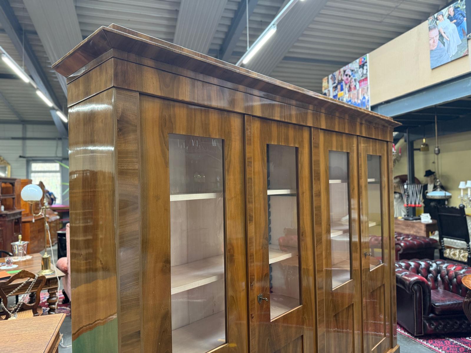 SALE Restaurierte Biedermeier Vitrine Bücherschrank Bibliotheksschrank ANTIQUITÄT D1225