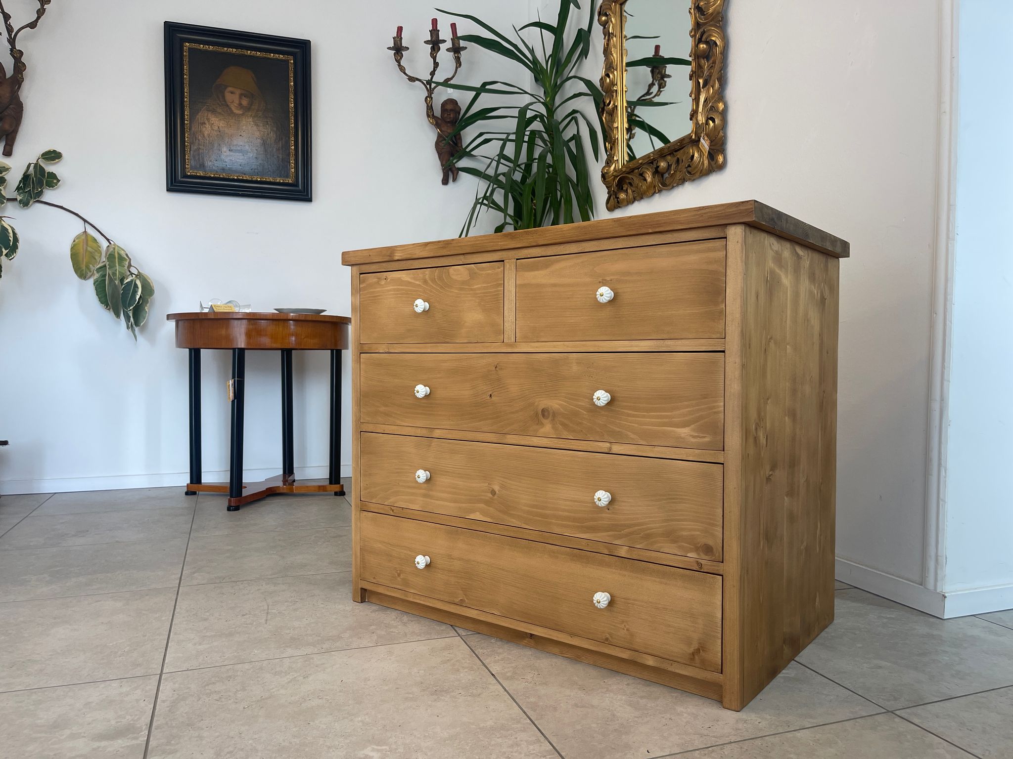 Bäuerliche Kommode 5 Ladenkommode Landhausmöbel Weichholzmöbel G1293