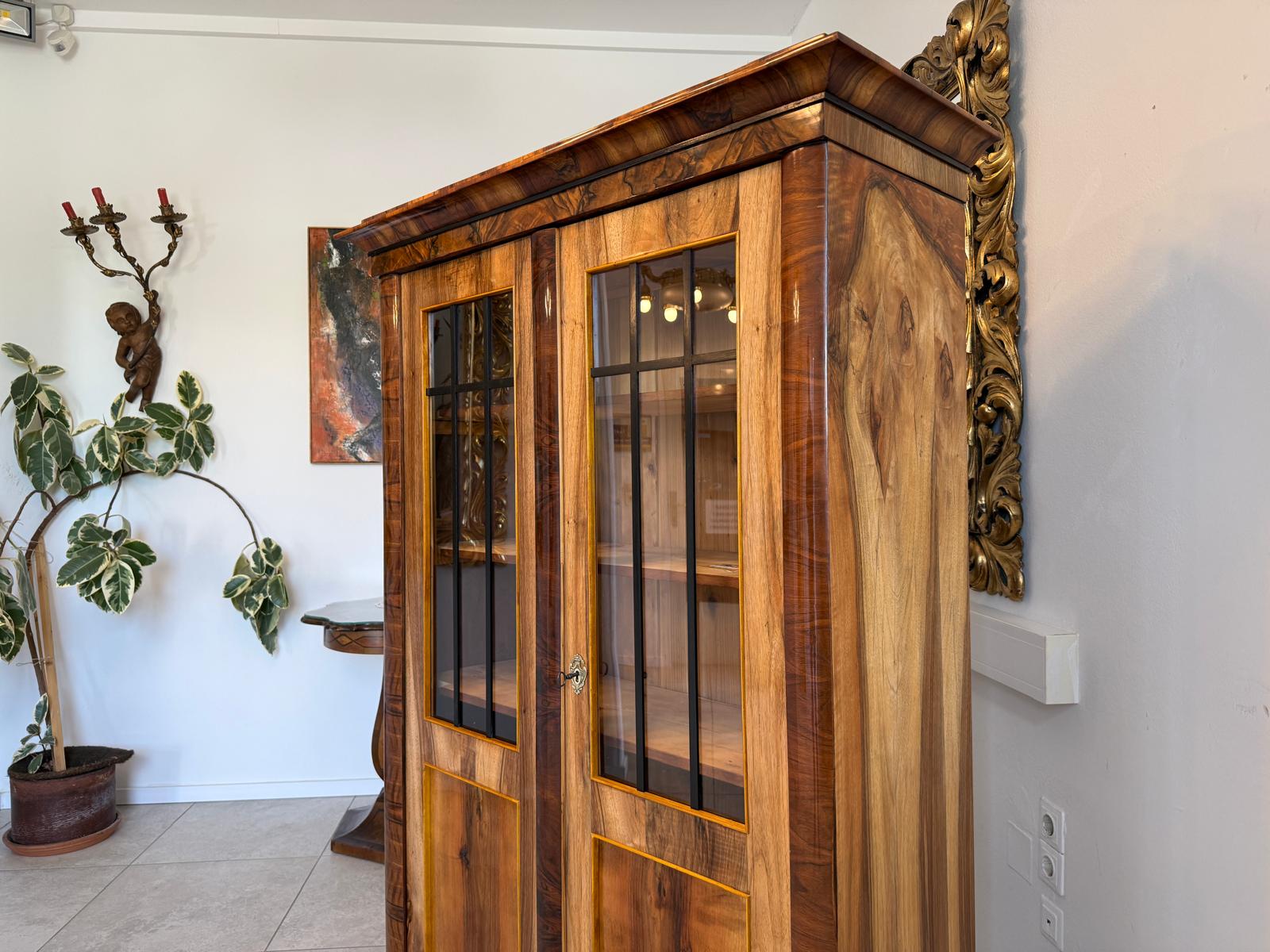 Biedermeier Vitrine Bücherschrank Glasschrank Antiquität D2371