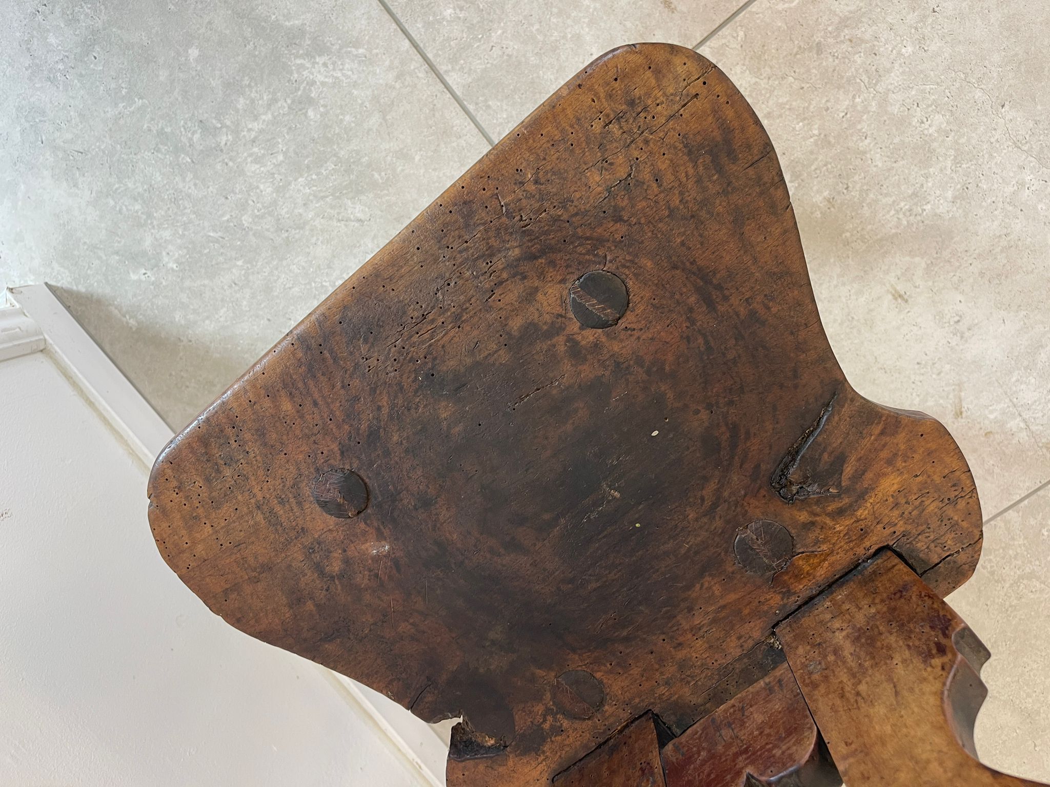 Alter antiker Biedermeier Bauernsessel Sessel Brettstuhl G1623